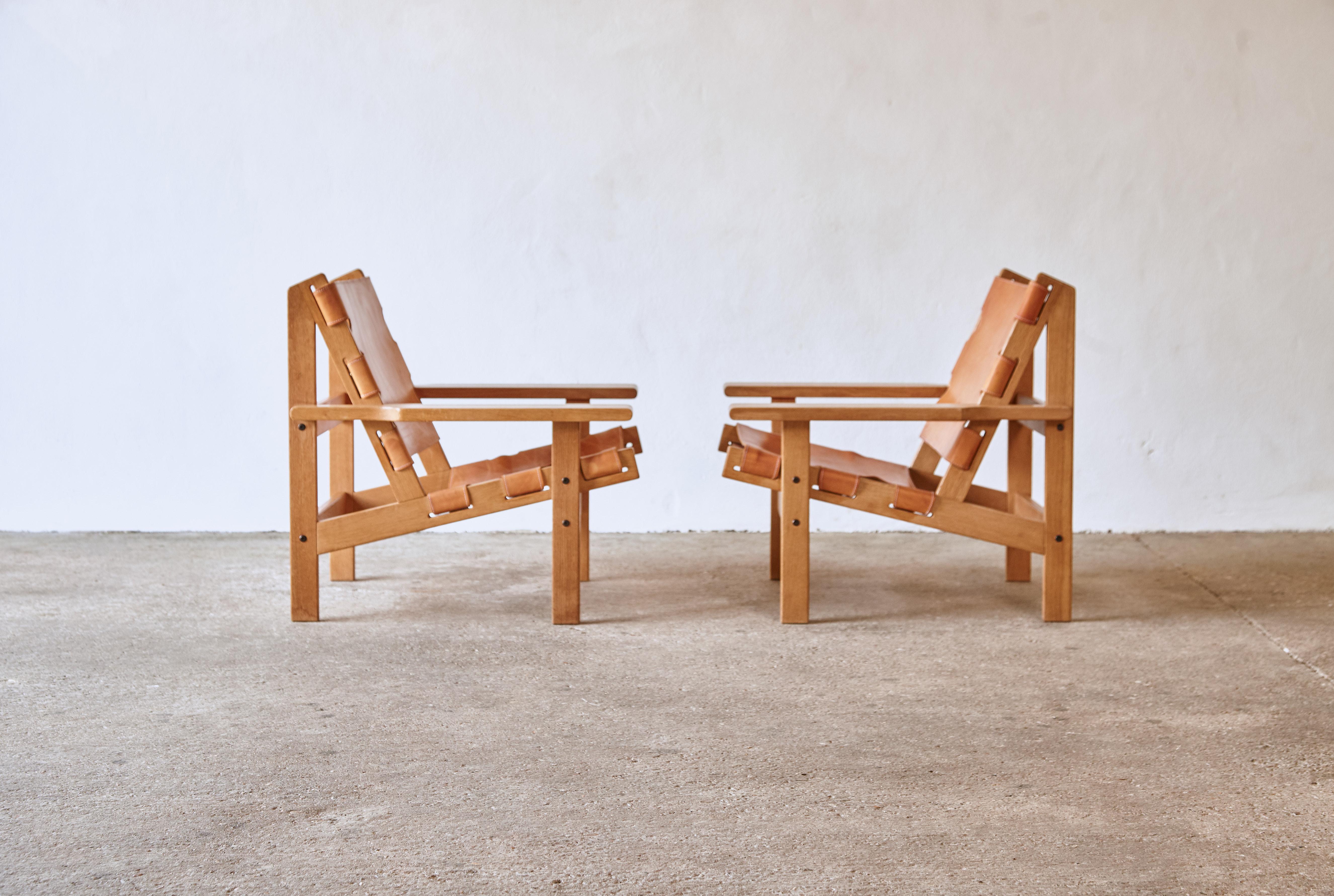 Pair of Kurt Ostervig / Erling Jessen Hunting Chairs, Denmark, 1960s 3