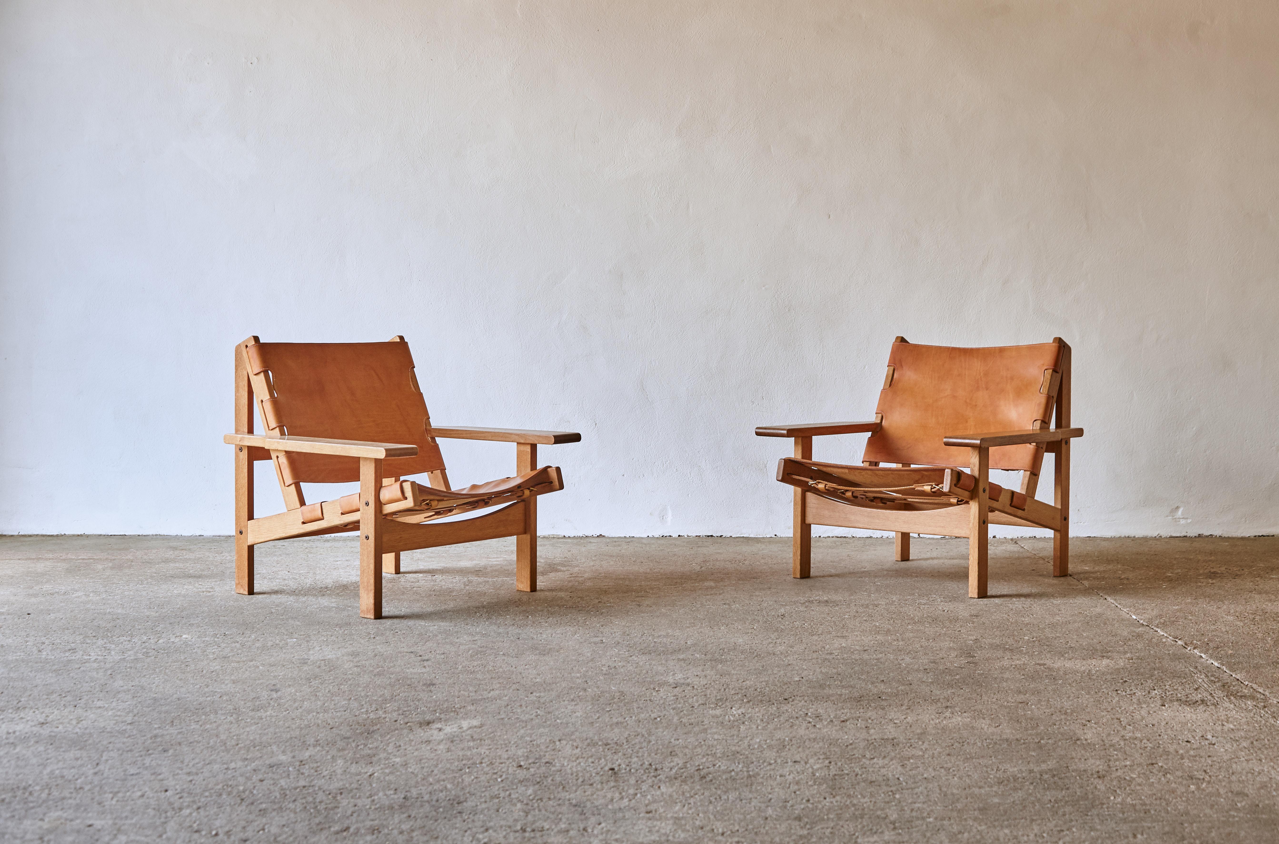 Mid-Century Modern Pair of Kurt Ostervig / Erling Jessen Hunting Chairs, Denmark, 1960s