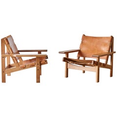 Pair of Kurt Ostervig / Erling Jessen Hunting Chairs, Denmark, 1960s