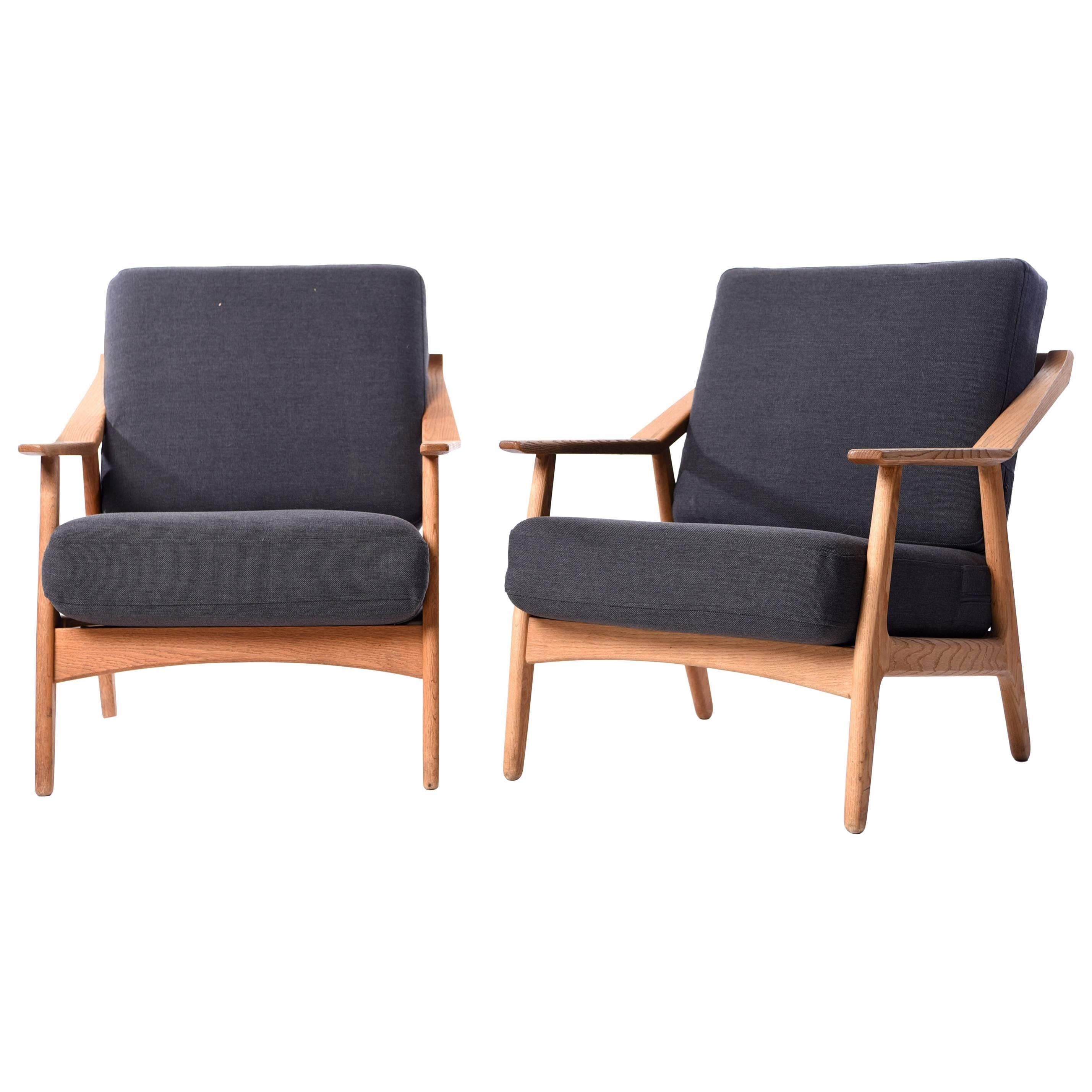 Pair of Kurt Ostervig Oak Easy Chairs