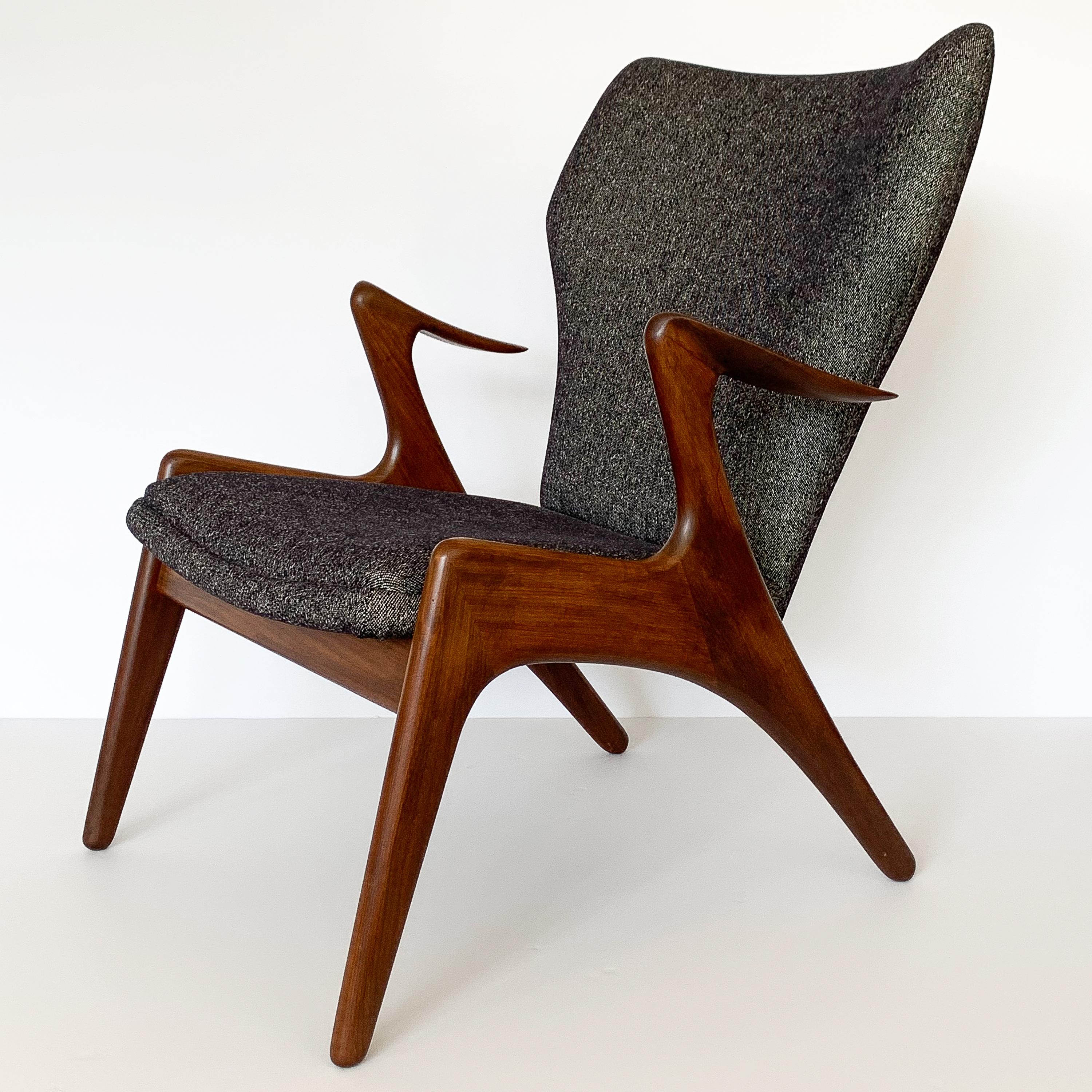 Mid-20th Century Pair of Kurt Ostervig Sculptural Lounge Chairs
