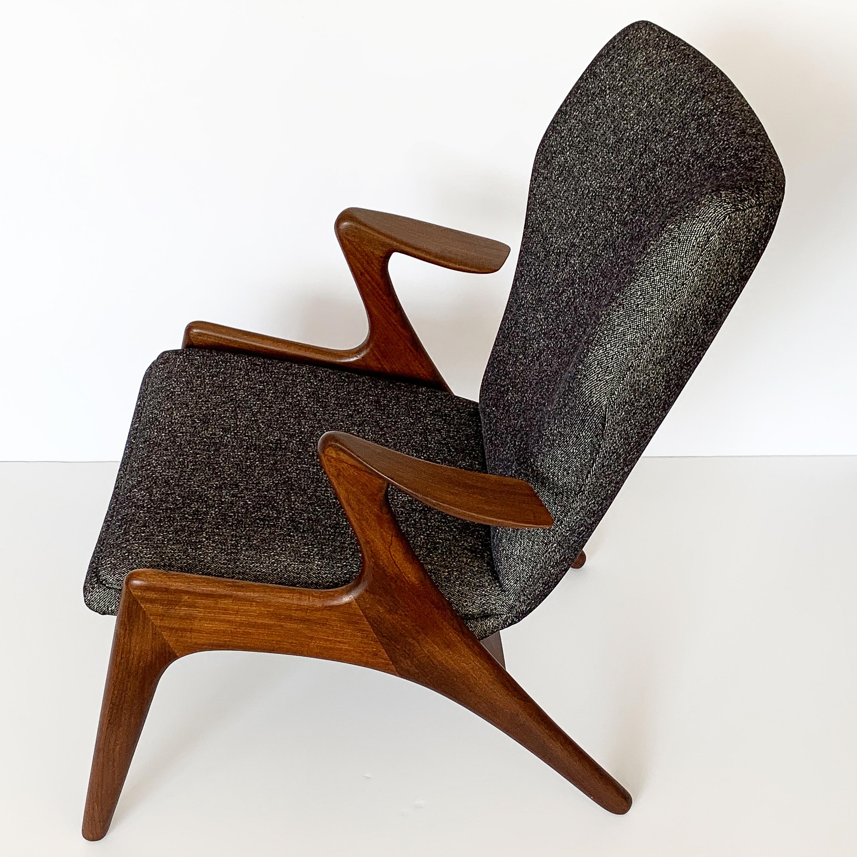 Teak Pair of Kurt Ostervig Sculptural Lounge Chairs