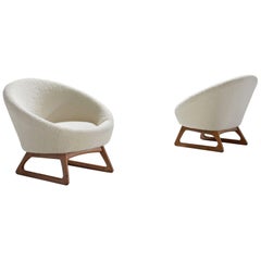 Vintage Pair of Kurt Østervig 57A Lounge Chairs, Denmark, 1958