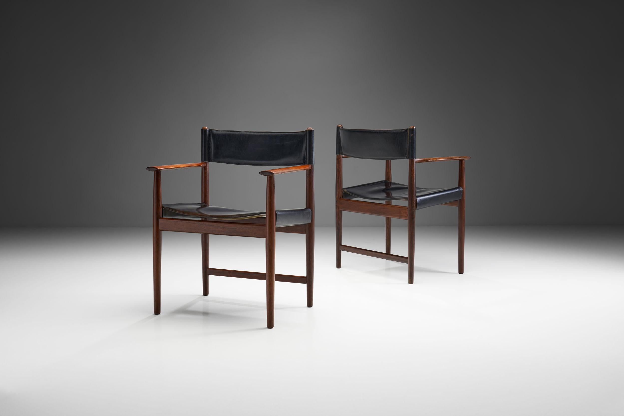 Scandinavian Modern Pair of Kurt Østervig Dining Chairs for Sibast, Denmark, 1960s