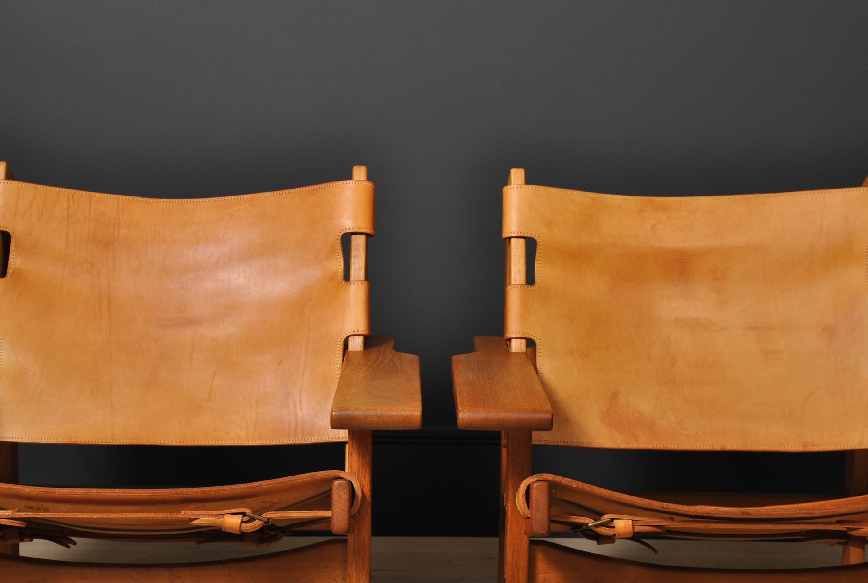 Leather Pair of Kurt Østervig Hunting Chairs