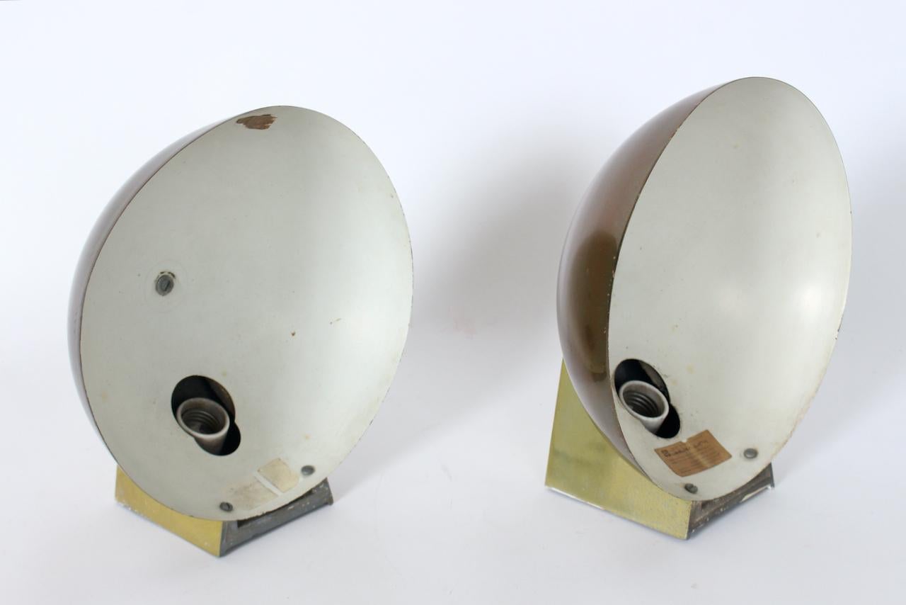 Coppia di lampade Kurt Versen in ottone e bronzo antico, anni '30 in vendita 3