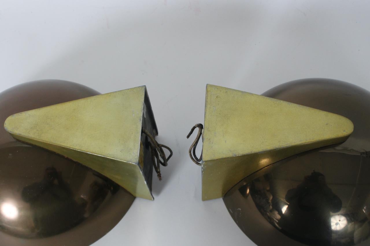 Coppia di lampade Kurt Versen in ottone e bronzo antico, anni '30 in vendita 8
