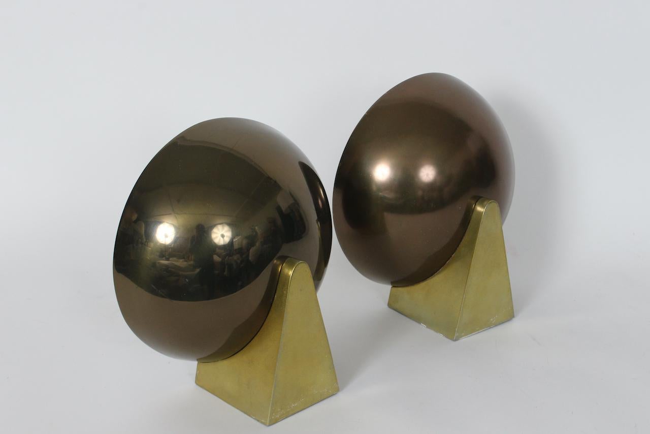 Coppia di lampade Kurt Versen in ottone e bronzo antico, anni '30 in vendita 13