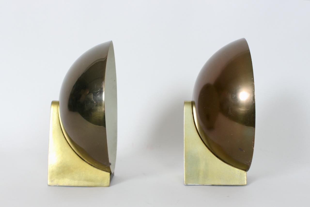 Coppia di lampade Kurt Versen in ottone e bronzo antico, anni '30 In condizioni buone in vendita a Bainbridge, NY