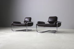 Pair of Kwok Hoï Chan ‘Lemon Sole’ lounge chairs for Steiner, 1969