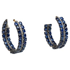 Coppia di cerchi interni in kyanite e diamanti