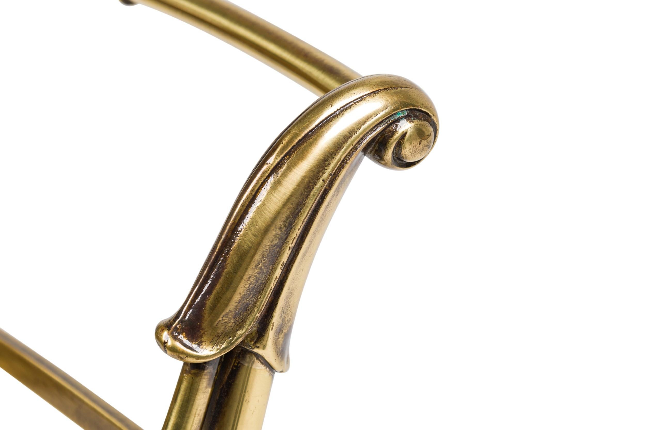 Ottone Coppia di poltrone La Barge Hollywood Regency in vendita