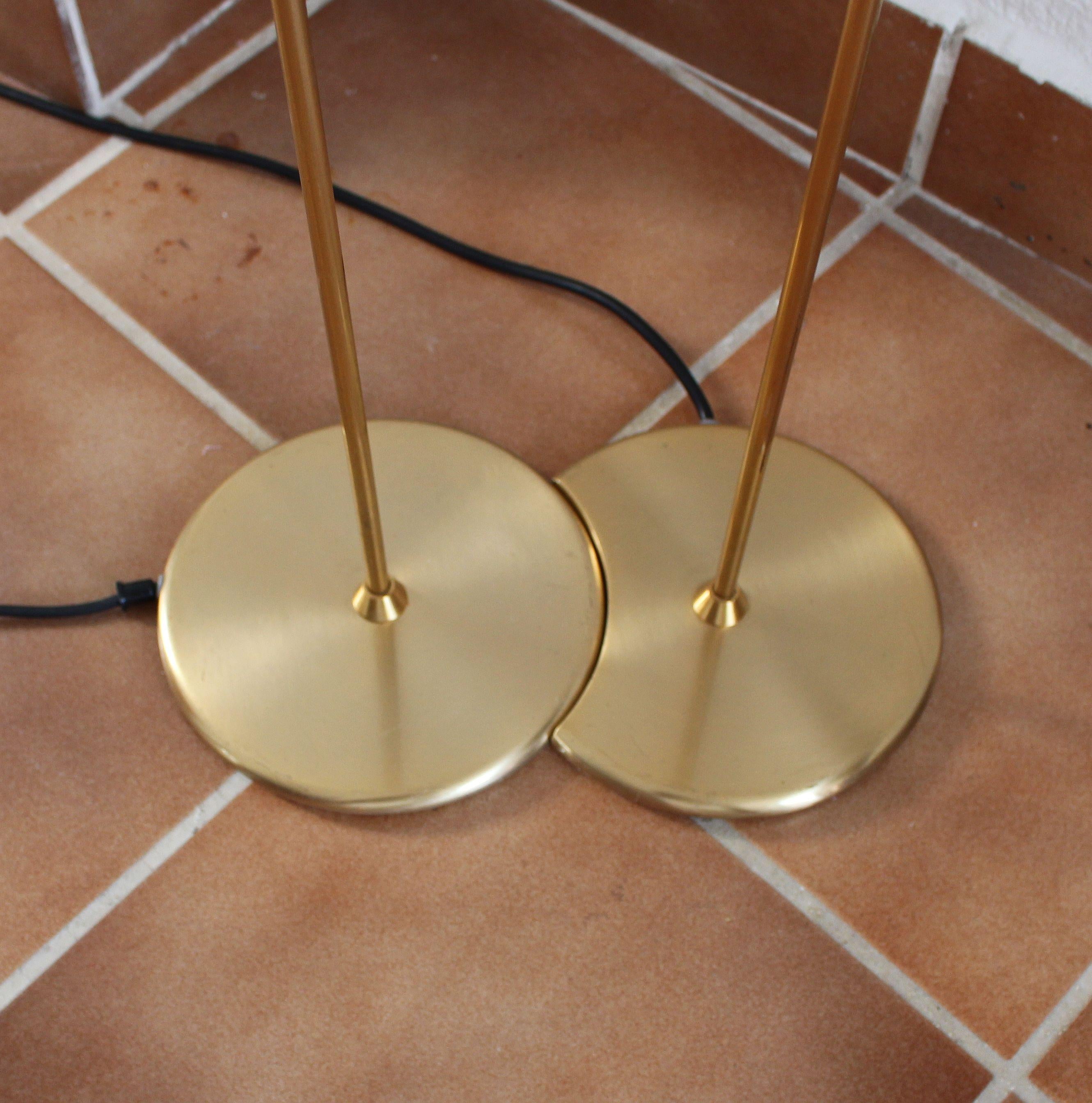 Pair of La Murina Brass Floor Lamps In Good Condition For Sale In Los Angeles, CA