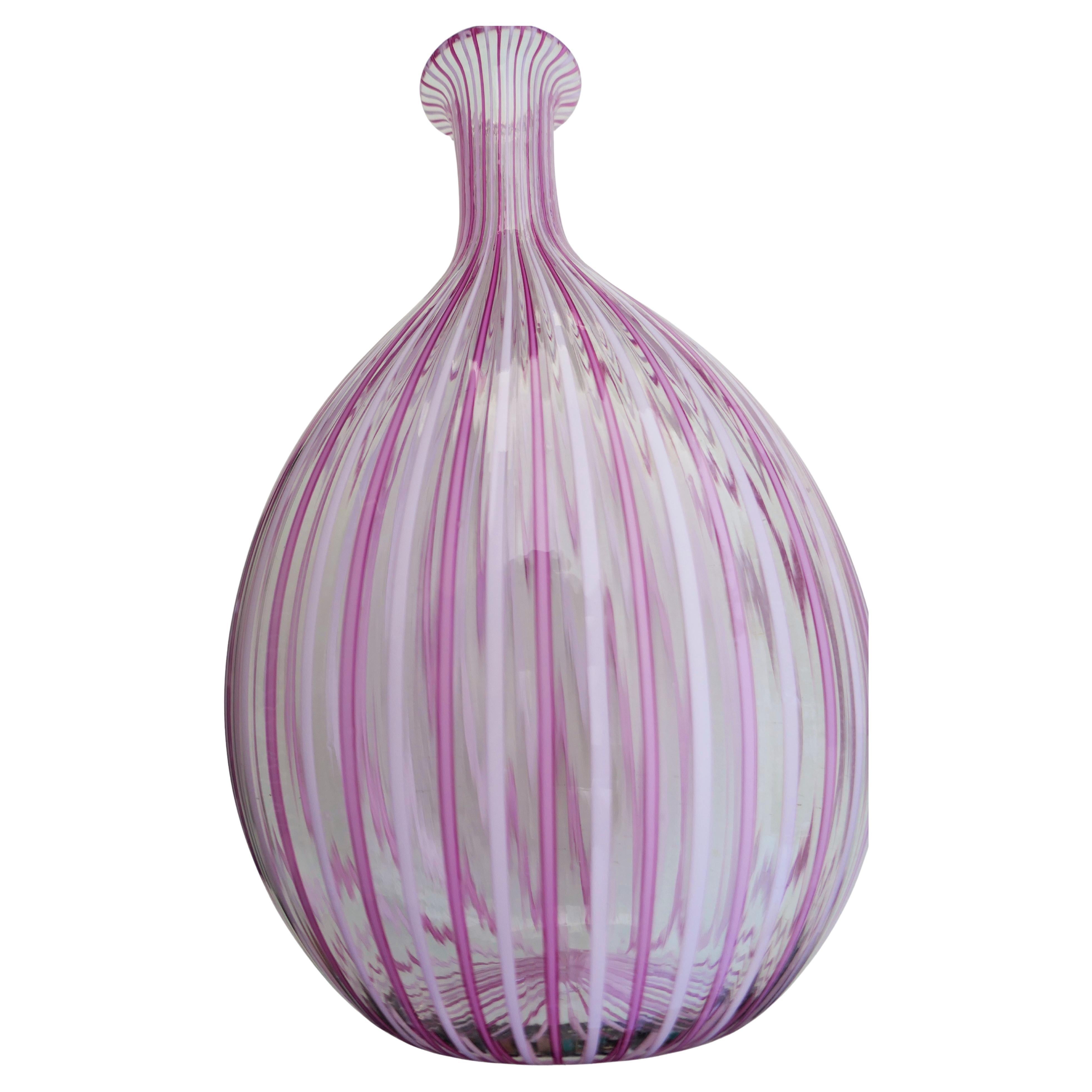 Late 20th Century Paire de flacons ampoules en canne pointue signée La Murrina en vente