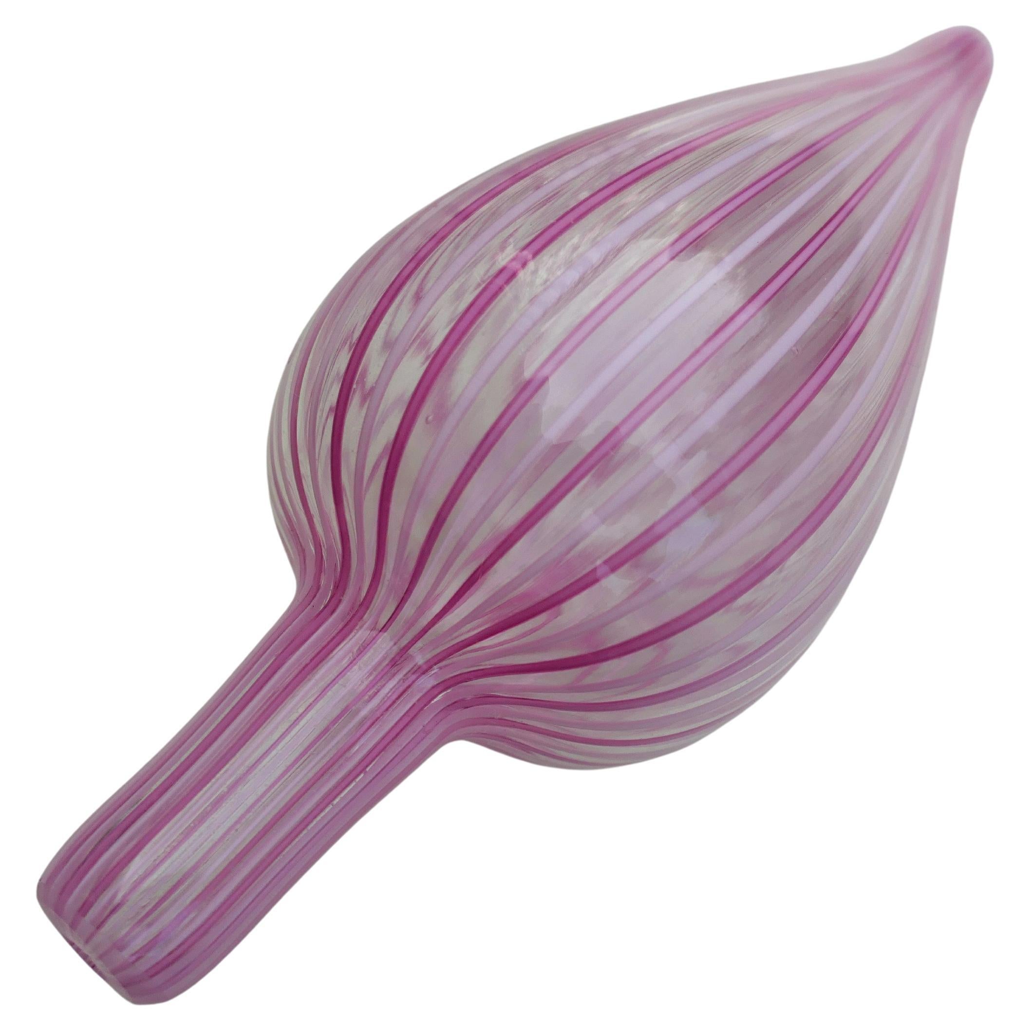 Verre de Murano Paire de flacons ampoules en canne pointue signée La Murrina en vente