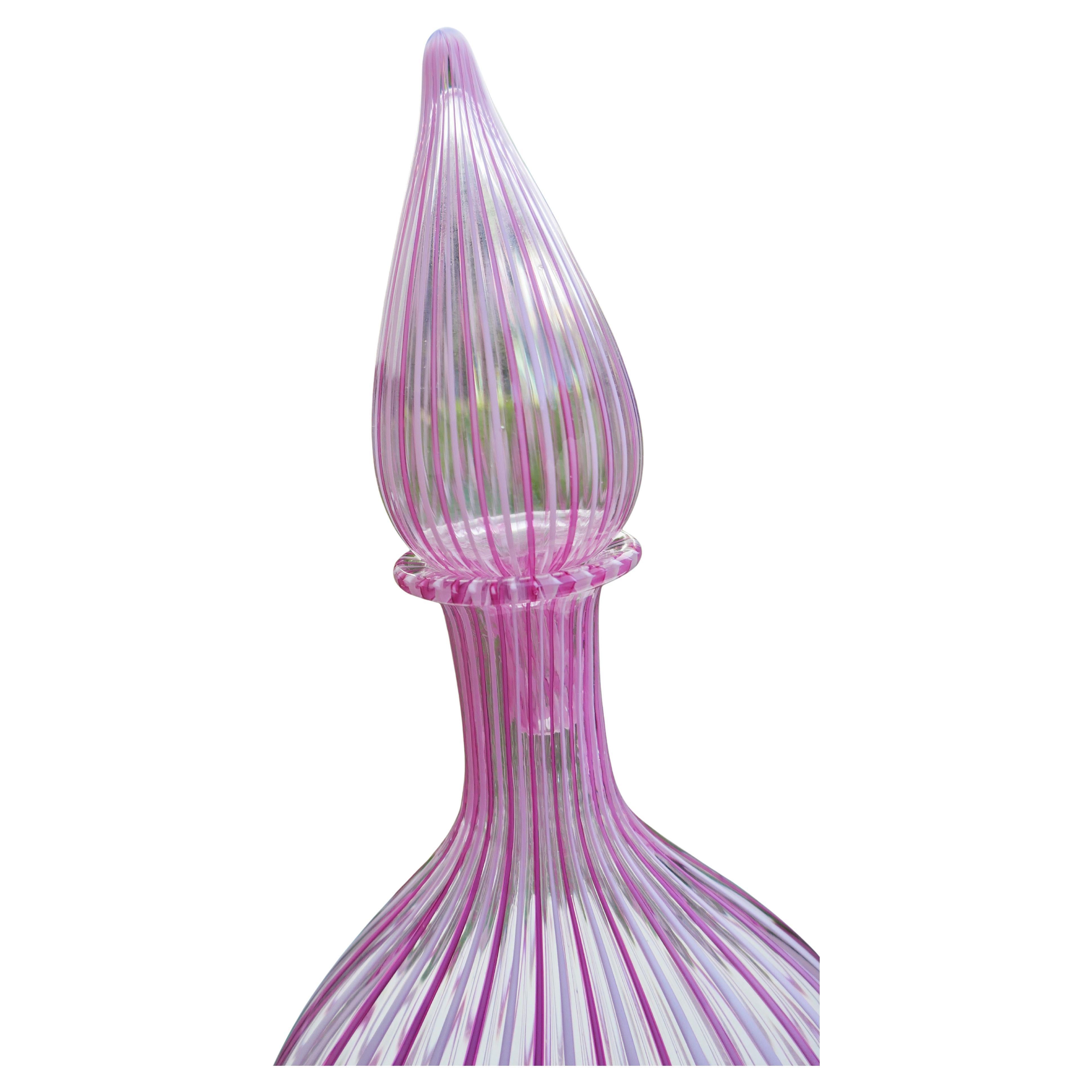 Paire de flacons ampoules en canne pointue signée La Murrina en vente 1