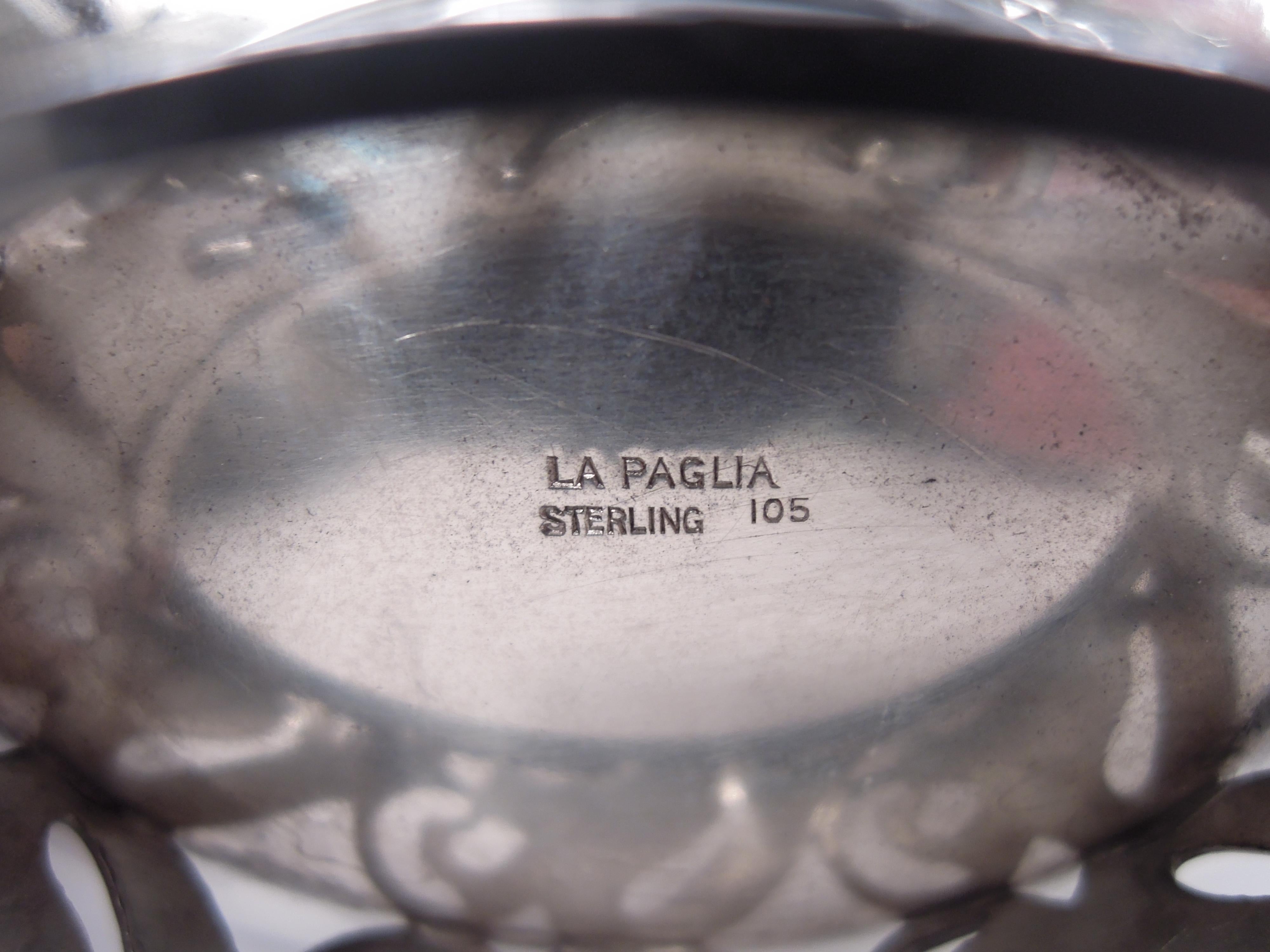 Pair of La Paglia American Sterling Silver Blossom-Inspired Nut Dishes For Sale 2