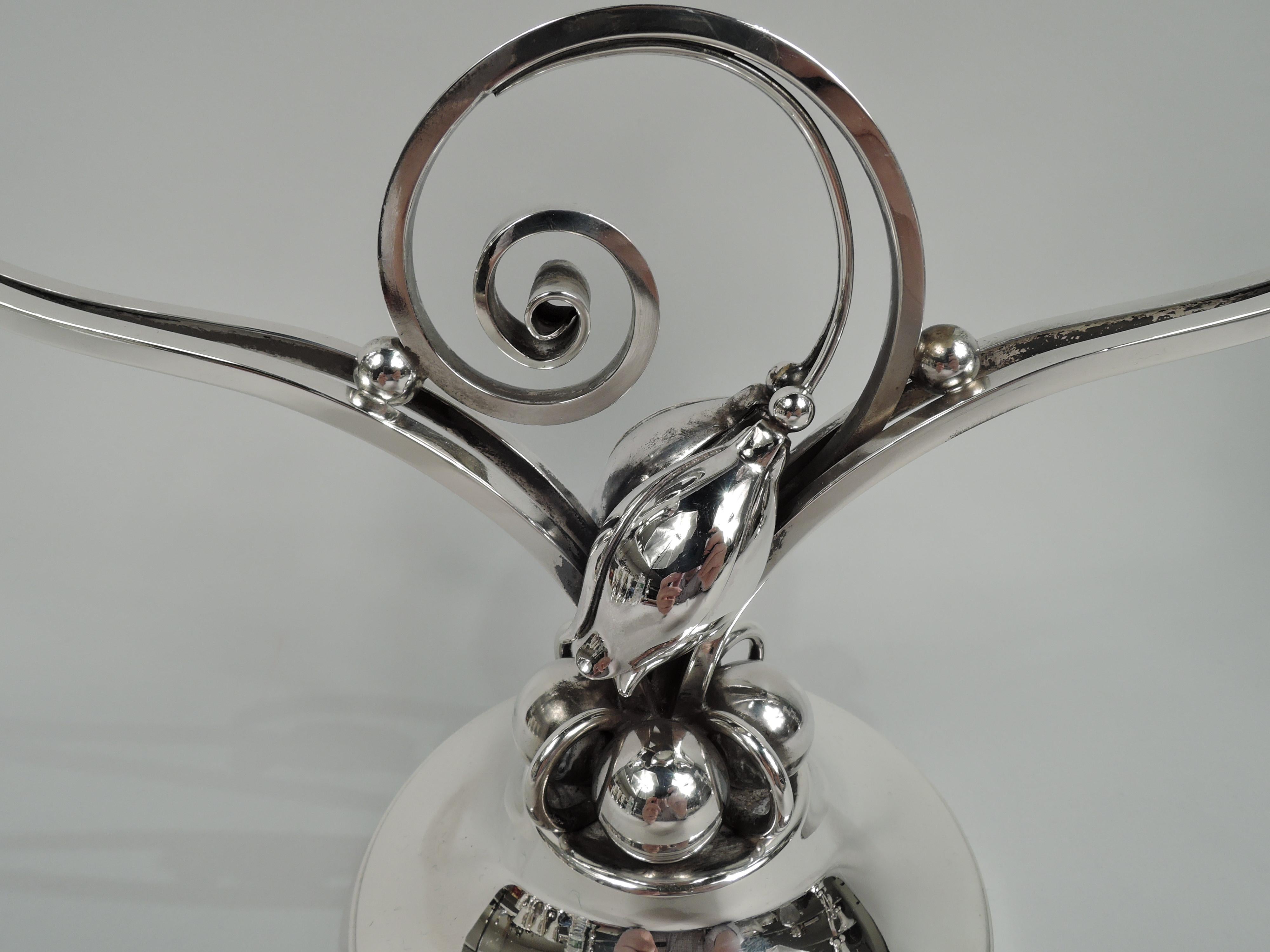 20th Century Pair of La Paglia for International Mid-Century Modern Candelabra For Sale