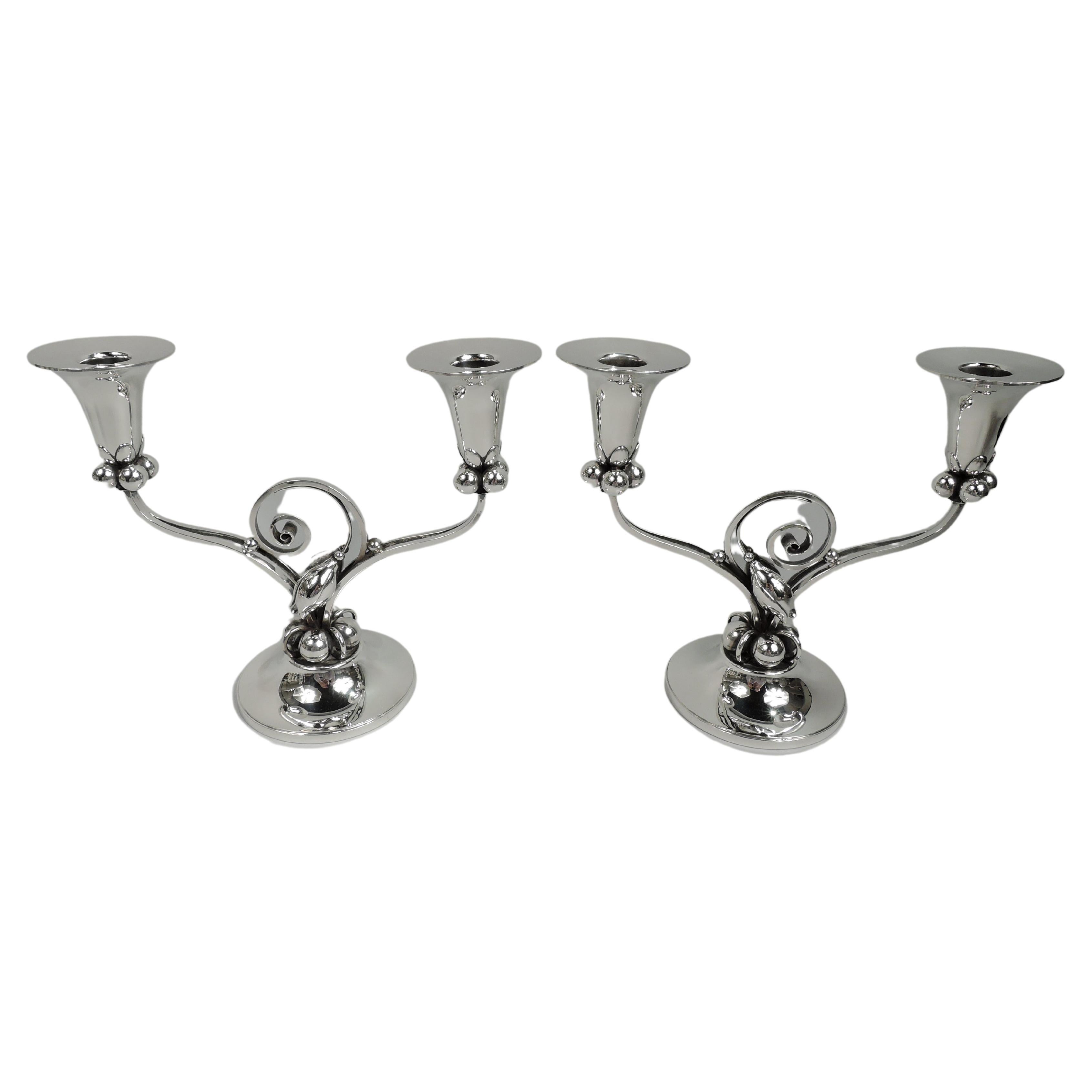 Pair of La Paglia for International Mid-Century Modern Candelabra For Sale