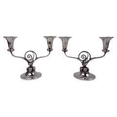 Pareja de candelabros La Paglia para International Midcentury Modern