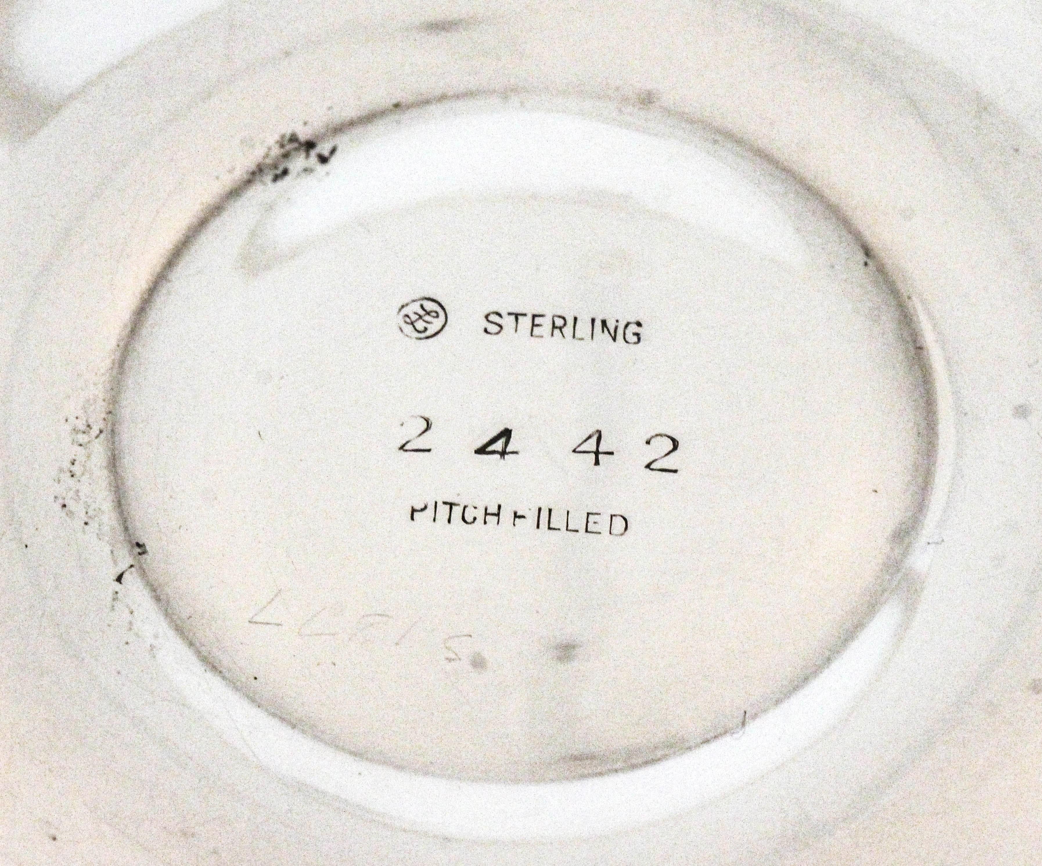Paar La Pierre Kerzenleuchter aus Sterlingsilber im Angebot 2