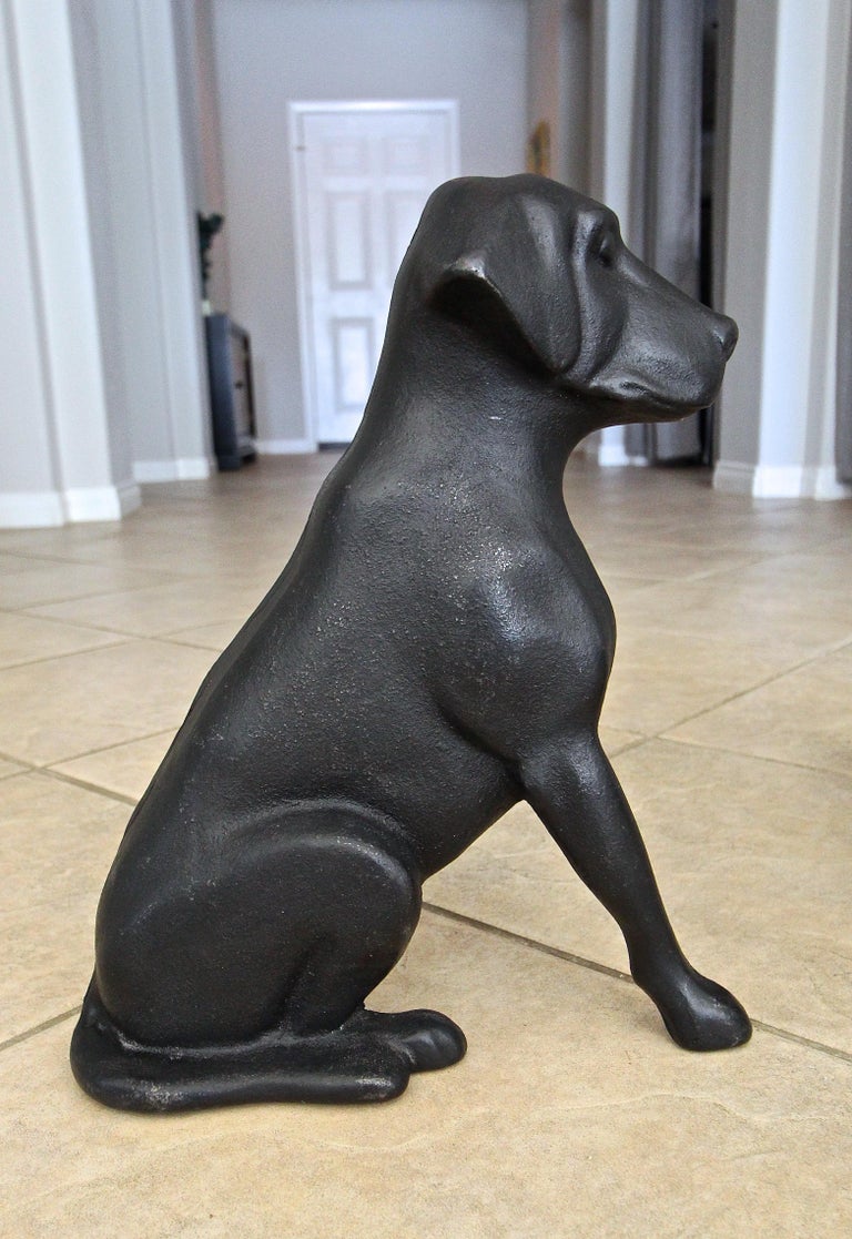 Pair of Labrador Dog Fireplace Andirons at 1stDibs
