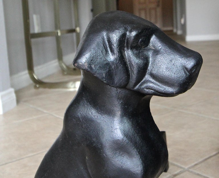 Pair of Labrador Dog Fireplace Andirons at 1stDibs
