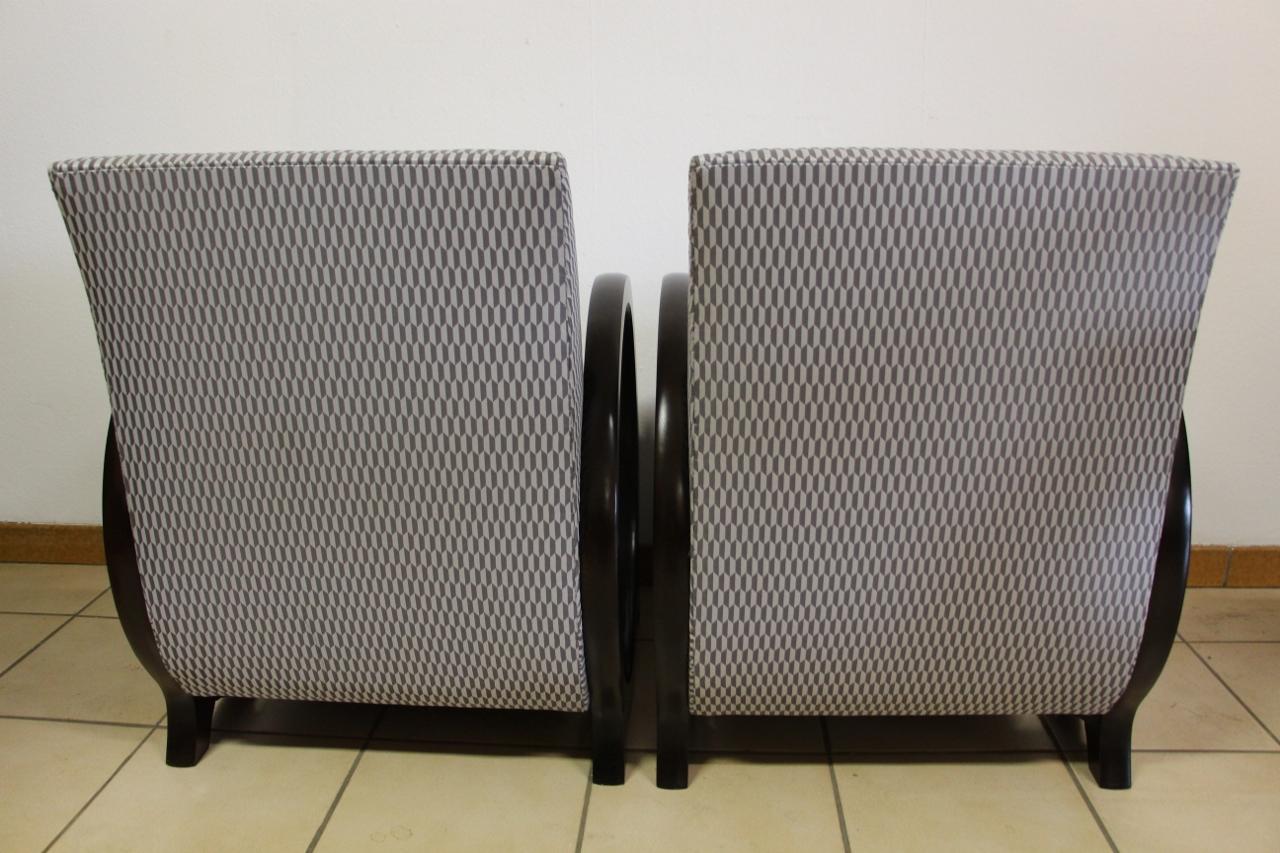 20th Century Pair of Lacquered Art Deco Armchairs