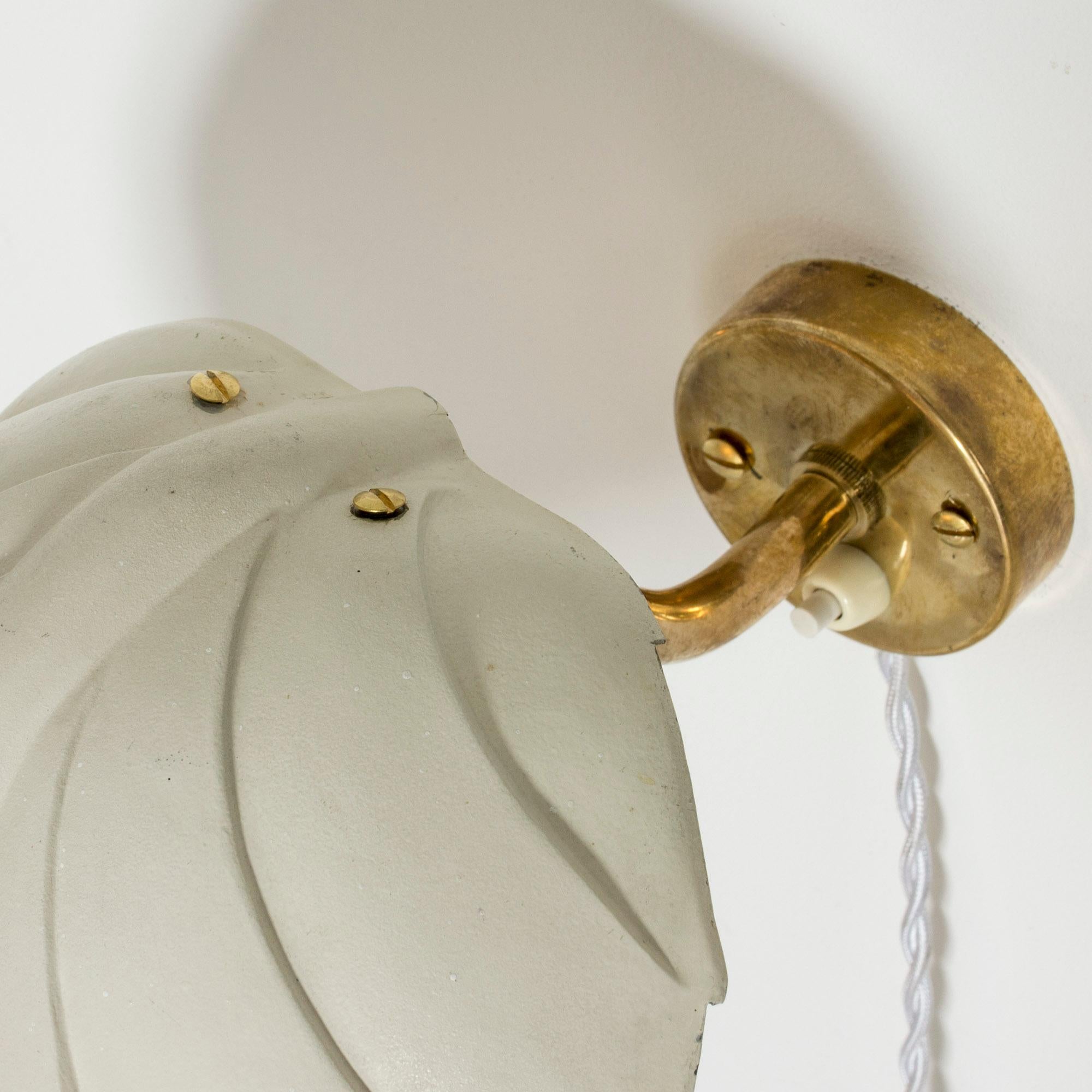 Pair of Lacquered Brass Wall Lights by Hans Bergstrom for Ateljé Lyktan 1