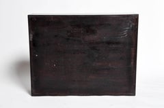 Pair of Lacquered Chinese Book Shelf Cabinets with One Drawer