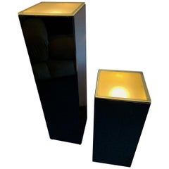 Pareja de lámparas de columna lacadas de Guy Lefevre, Francia, años 70
