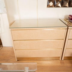 Pair of lacquered linen dressers