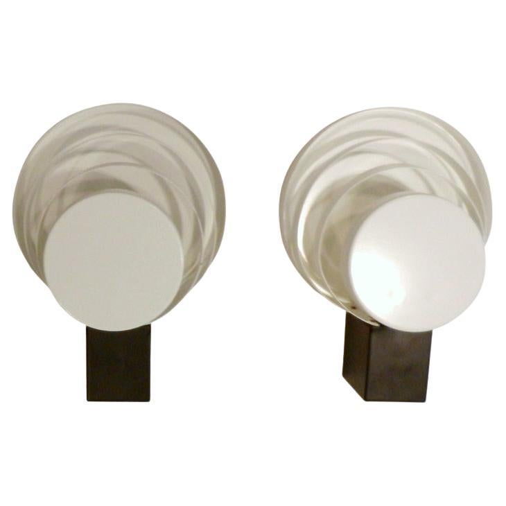 Pair of Lacquered Metal Wall Lights by RAAK For Sale