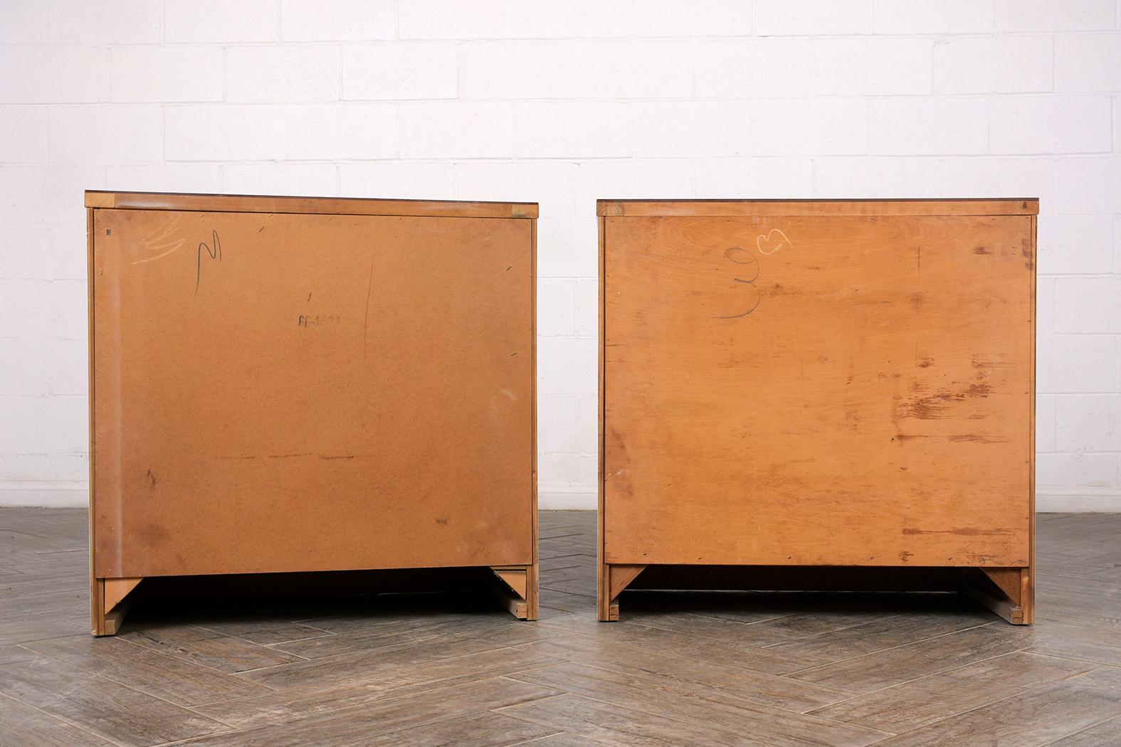 Mid-20th Century Pair of Mid-Century Lacquered Chest of Drawers