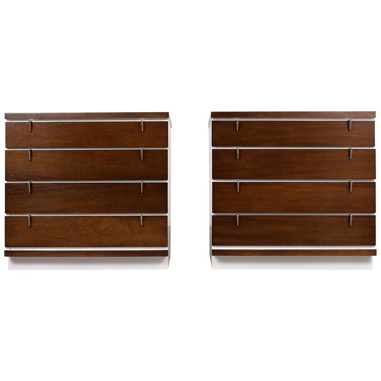 Pair Of Lacquered Mid Century Modern Dressers For Sale At 1stdibs
