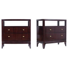 Pair of Lacquered Modern Nightstands