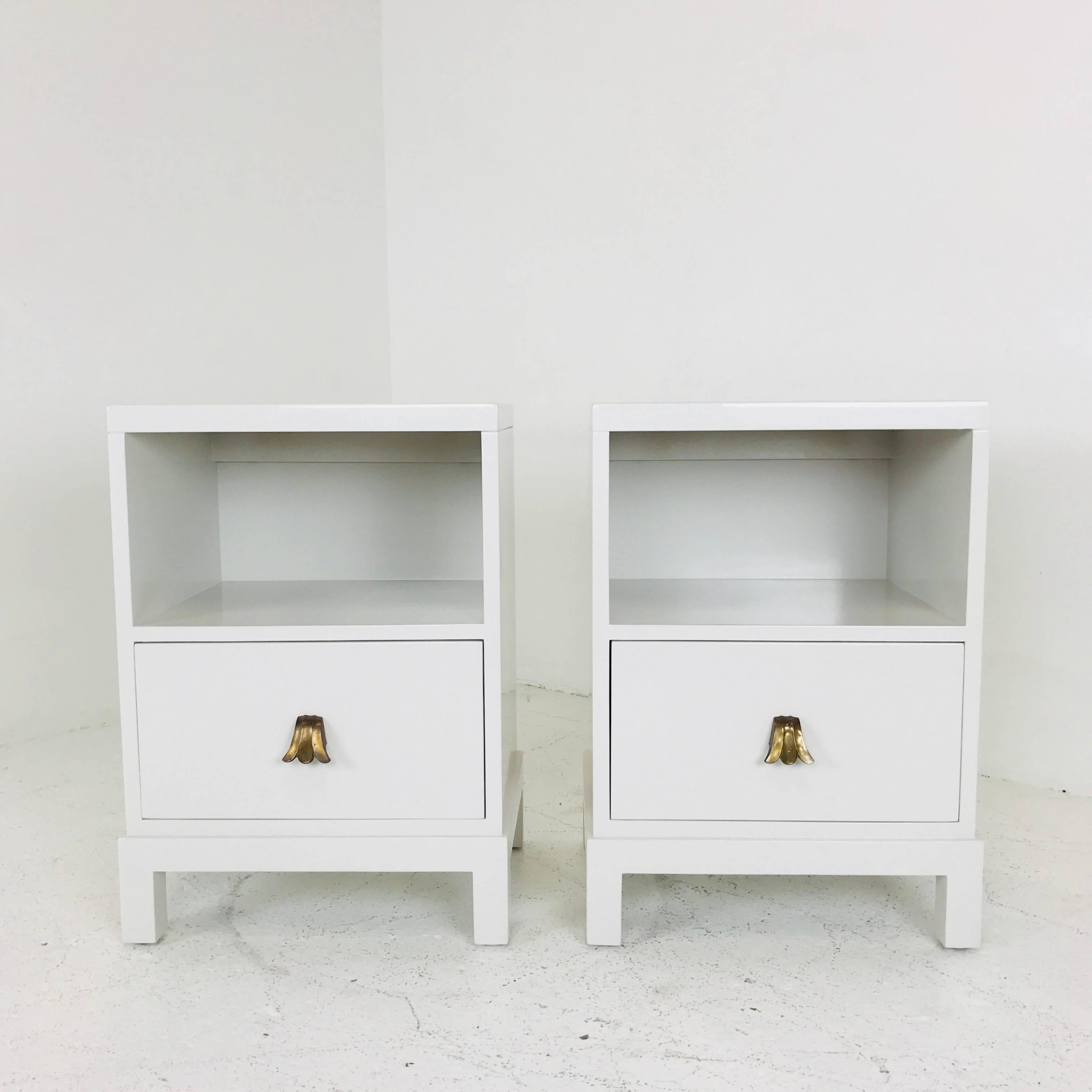 Pair of Lacquered Nightstands by T.H. Robsjohn-Gibbings for Widdicomb 2