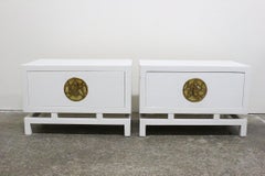 Coppia di comodini/tavolini laccati di Frank Kyle, Ferramenta Pepe Mendoza