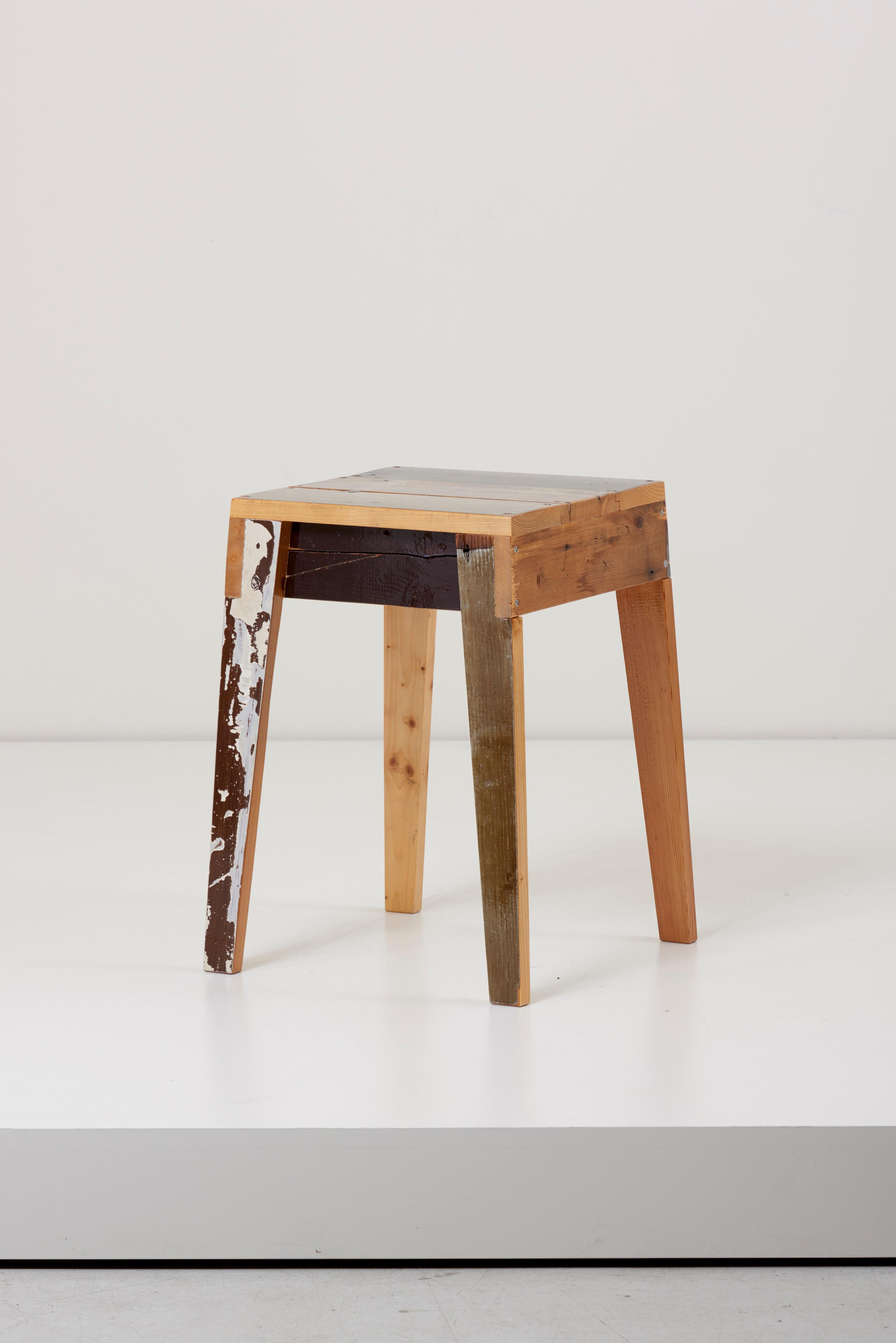 Pair of Lacquered Oak Stools by Piet Hein Eek 5