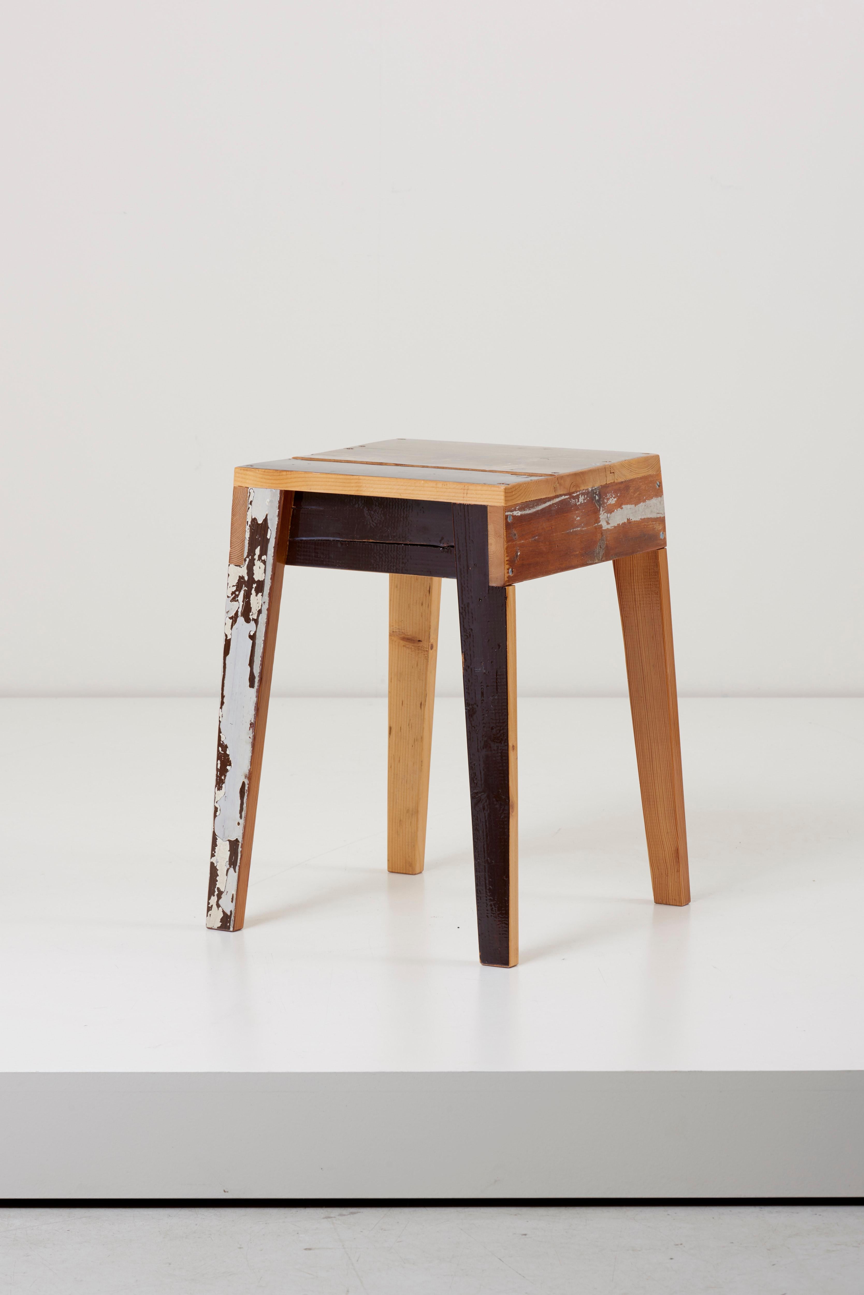 Pair of Lacquered Oak Stools by Piet Hein Eek 6