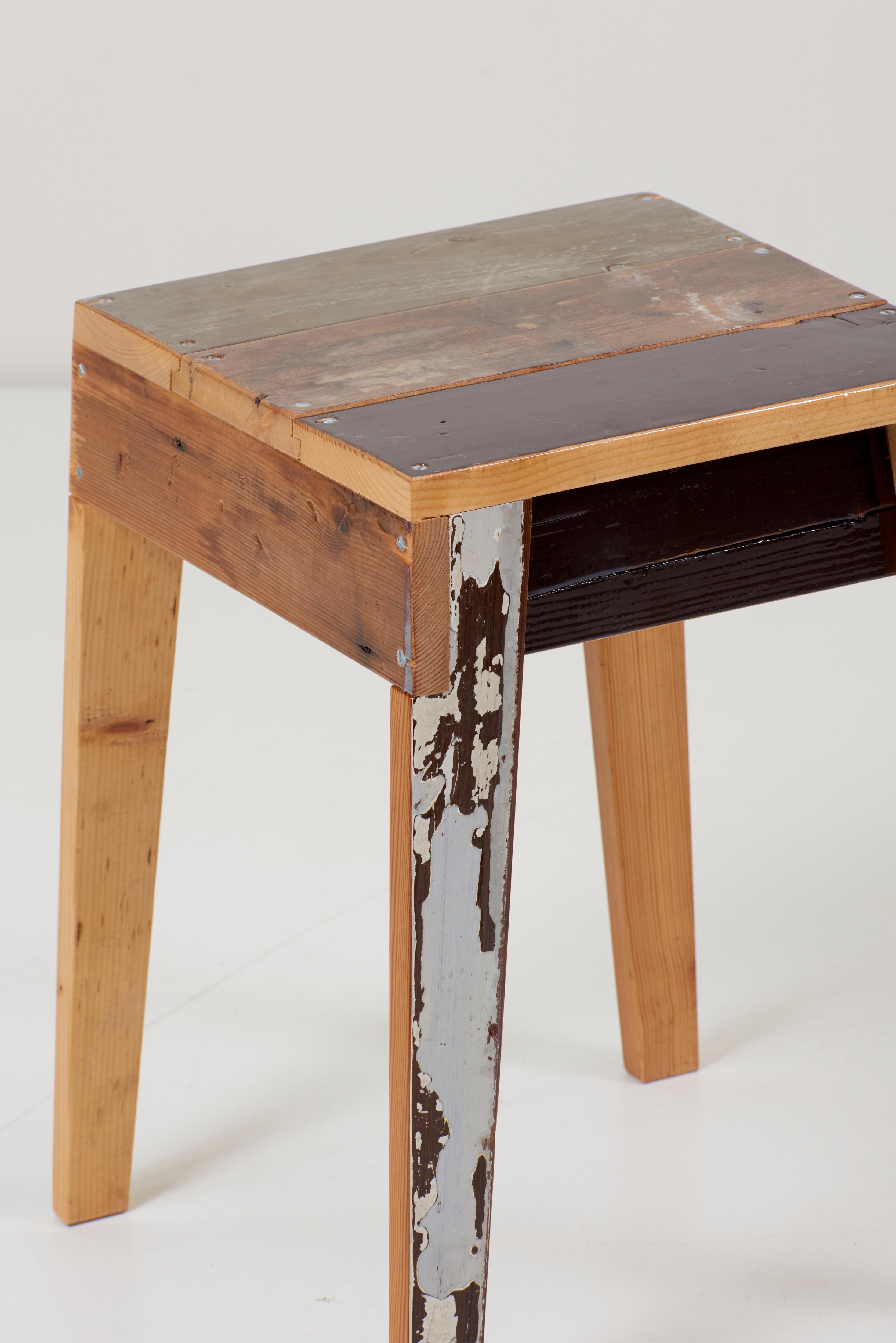Pair of Lacquered Oak Stools by Piet Hein Eek 7