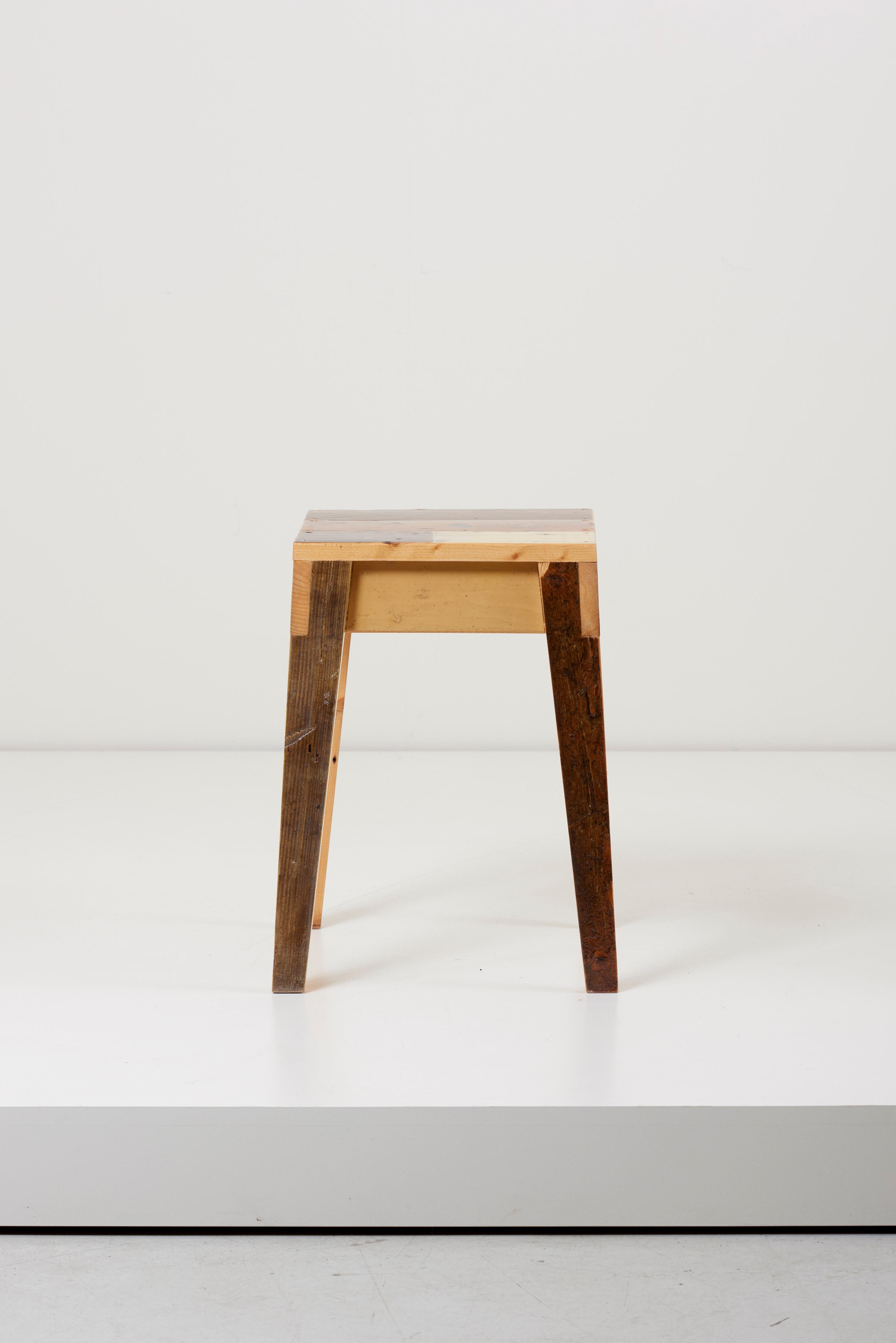 Modern Pair of Lacquered Oak Stools by Piet Hein Eek