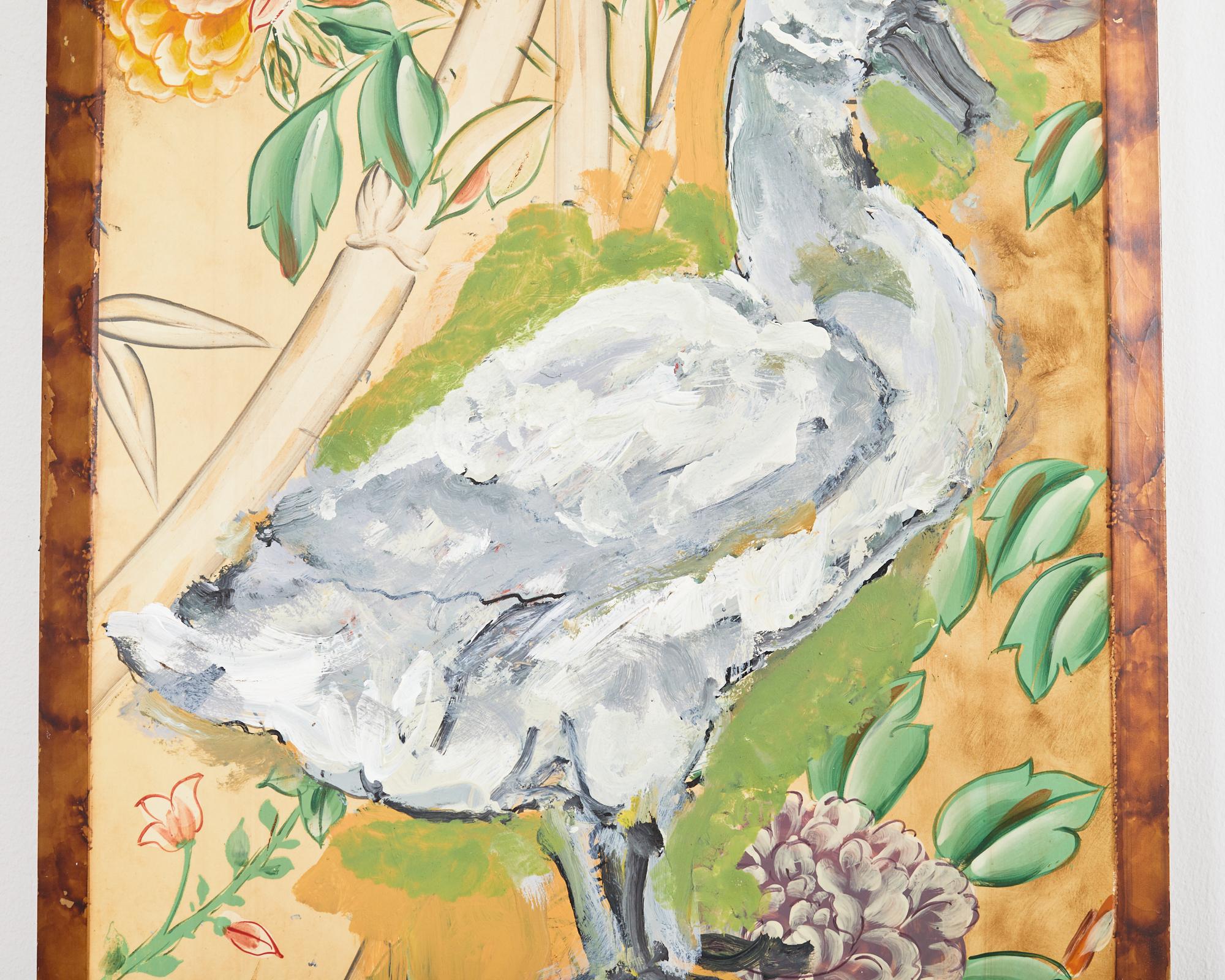 Paire de peintures de canards à panneaux laqués de l'artiste Ira Yeager en vente 6