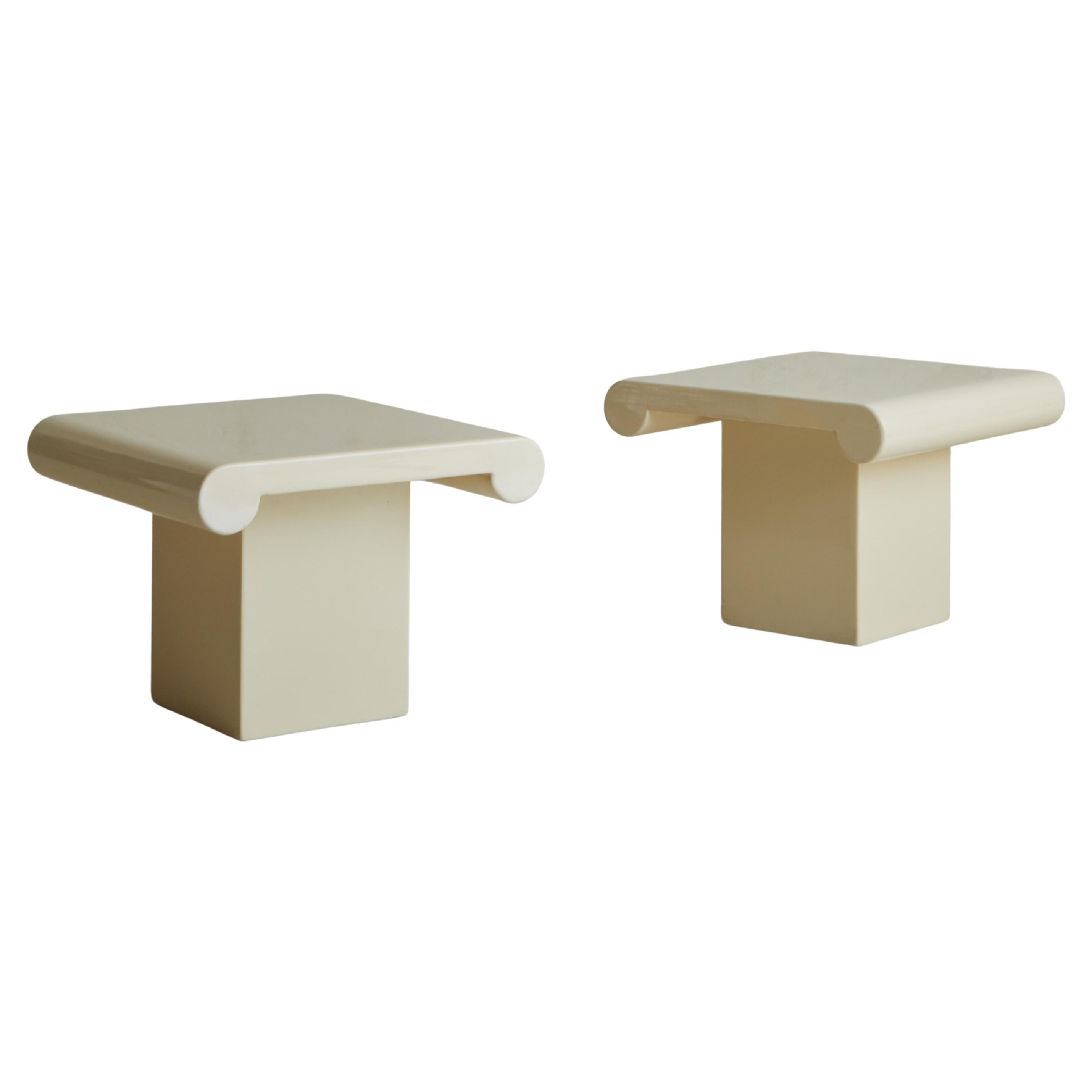 Pair of Lacquered Post-Modern Side Tables By Marzio Cecchi for Studio Most  For Sale