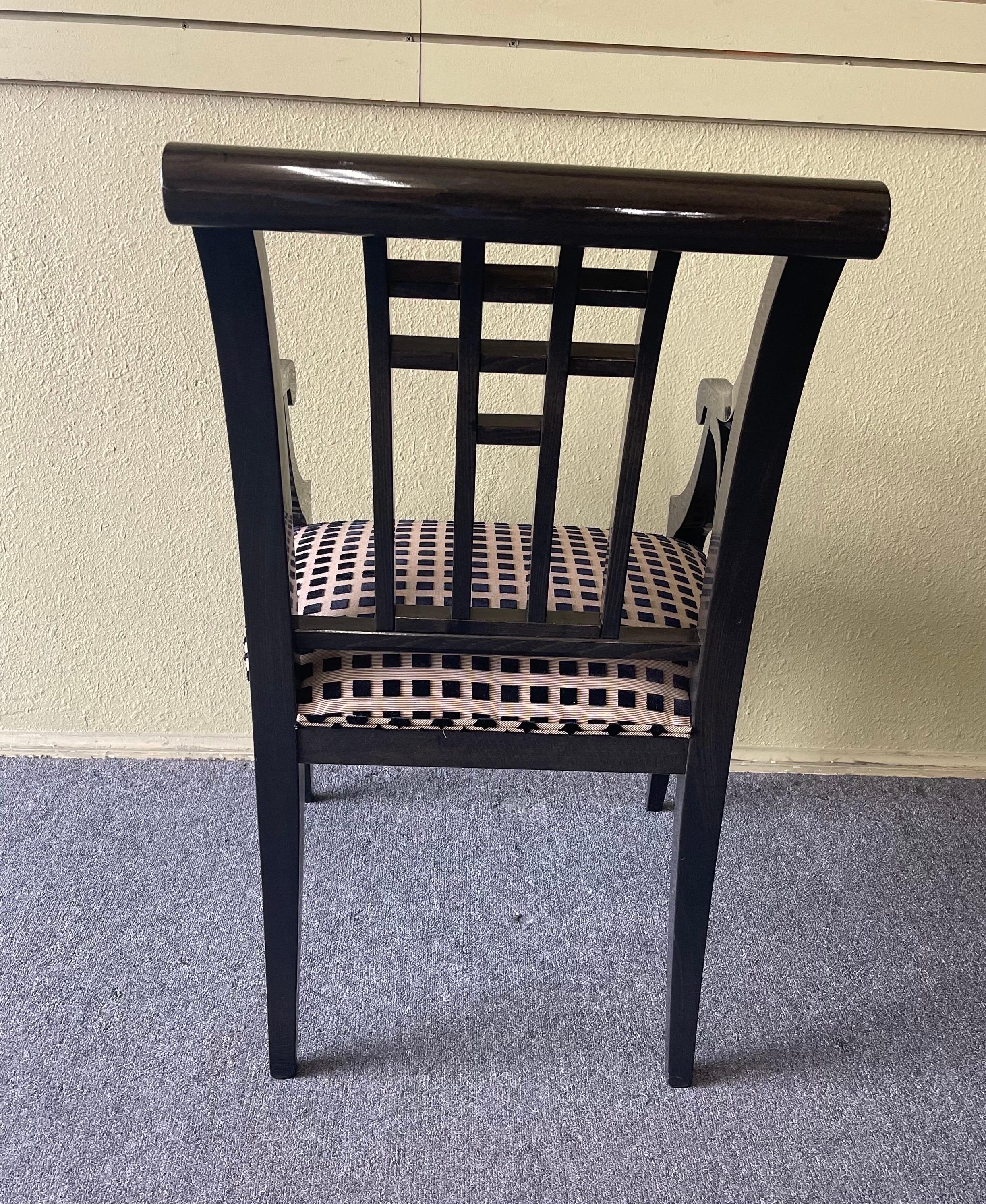 Sessel aus lackiertem Holz und Stoff von Pietro Costantini, Paar im Angebot 4