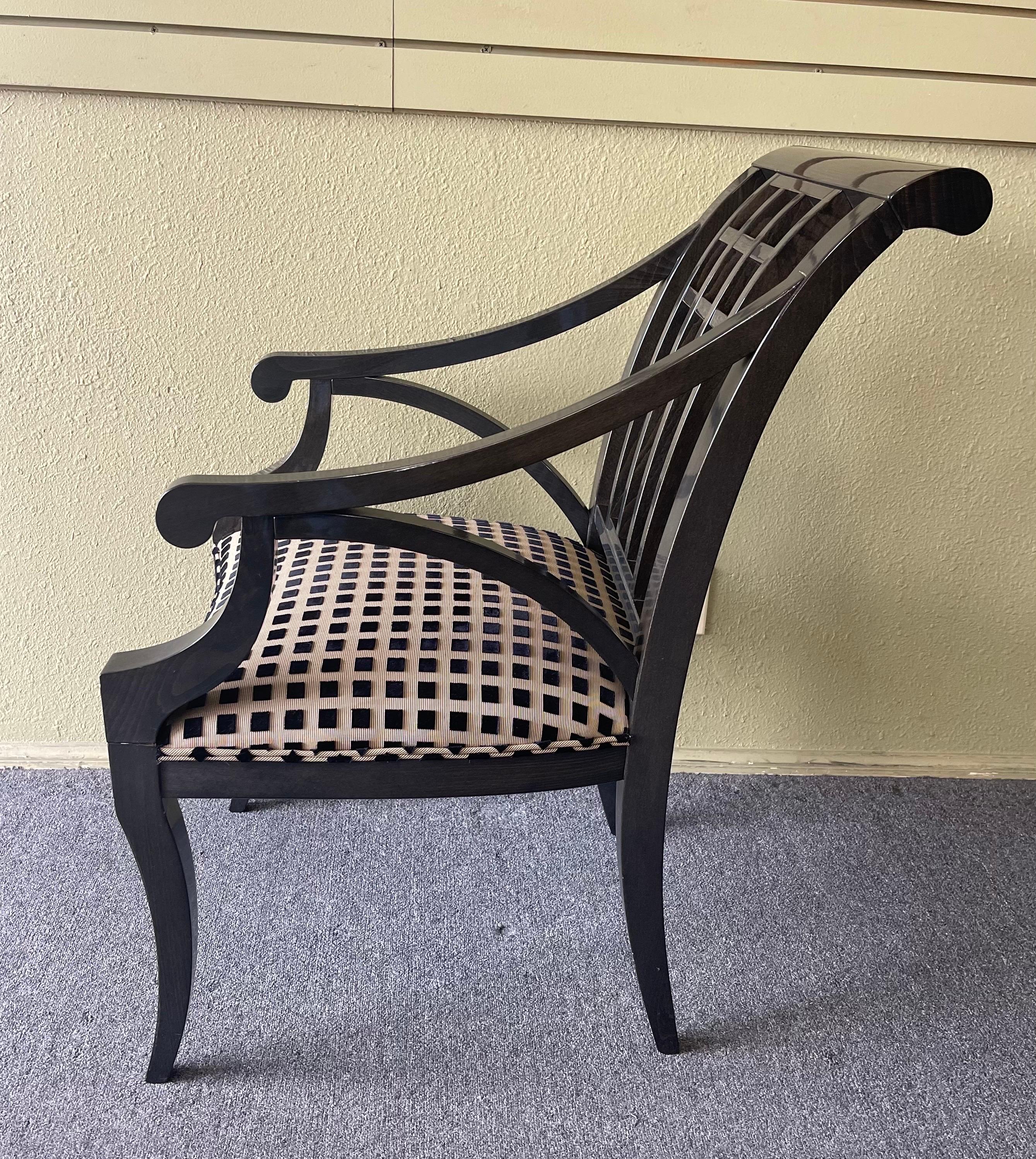 Sessel aus lackiertem Holz und Stoff von Pietro Costantini, Paar im Angebot 7