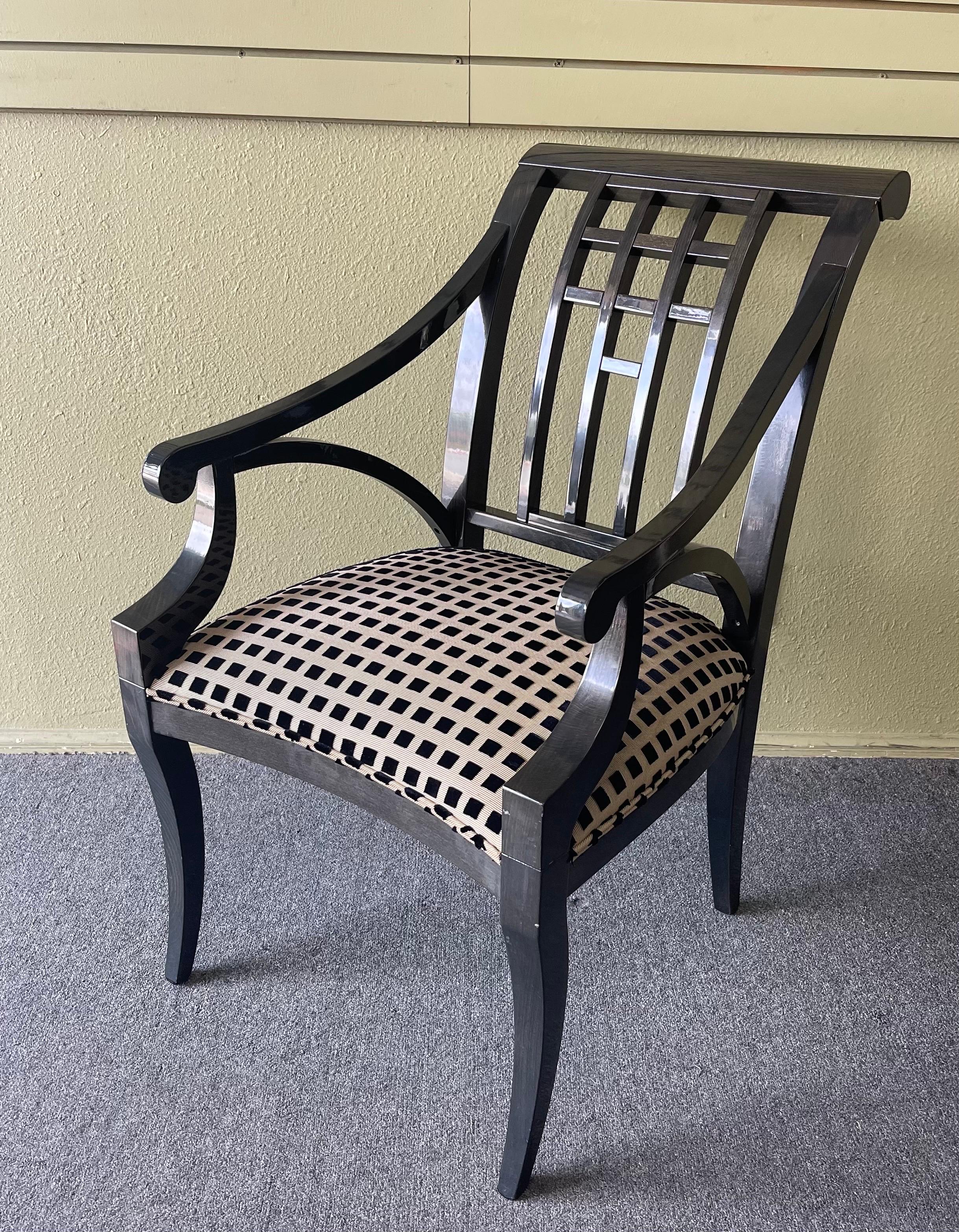 Sessel aus lackiertem Holz und Stoff von Pietro Costantini, Paar im Angebot 8