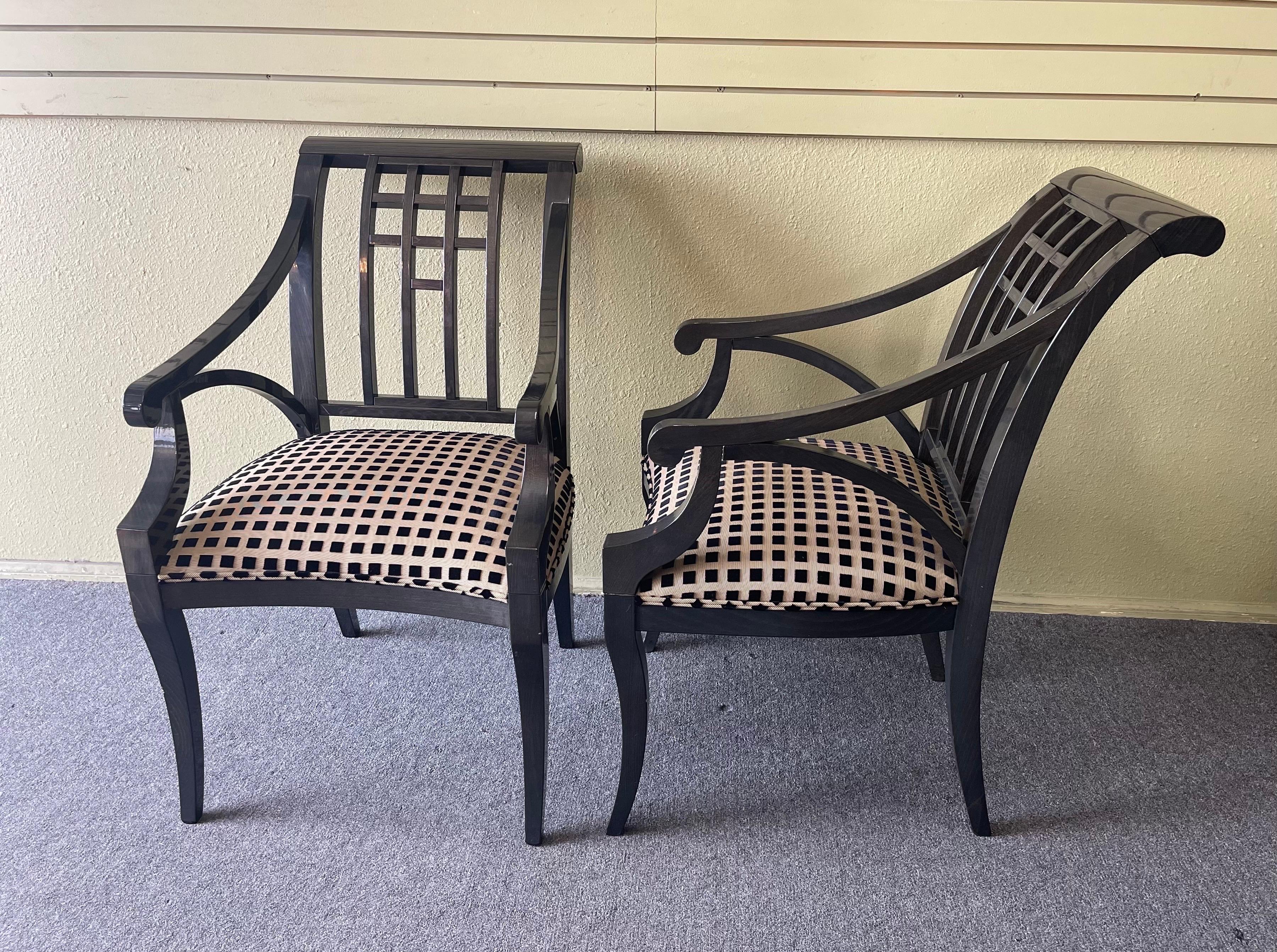 Sessel aus lackiertem Holz und Stoff von Pietro Costantini, Paar im Angebot 11