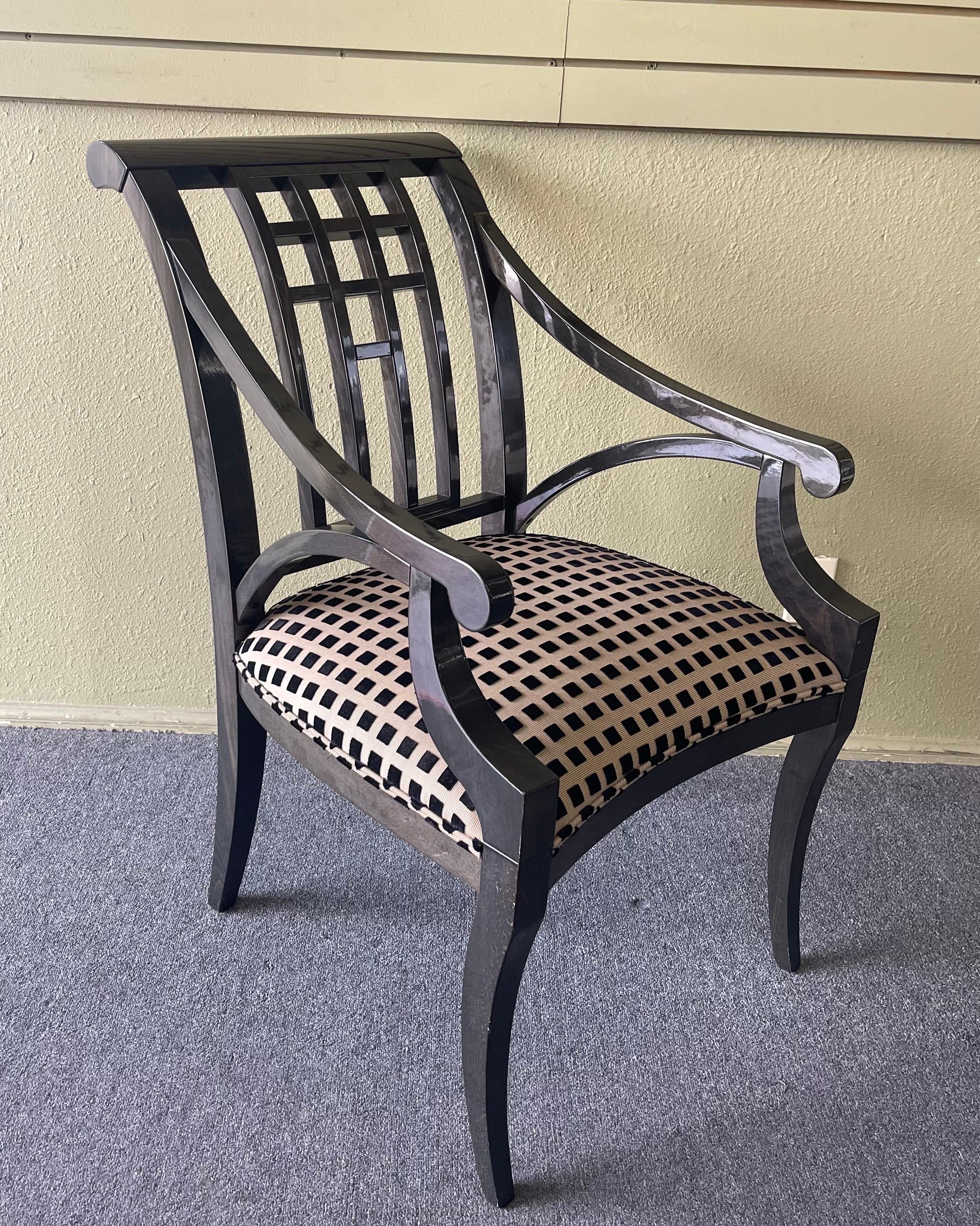 Sessel aus lackiertem Holz und Stoff von Pietro Costantini, Paar im Angebot 2