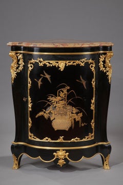 Pair of Lacquered Wood Encoignures, by A.E. Beurdeley, France, Circa 1890